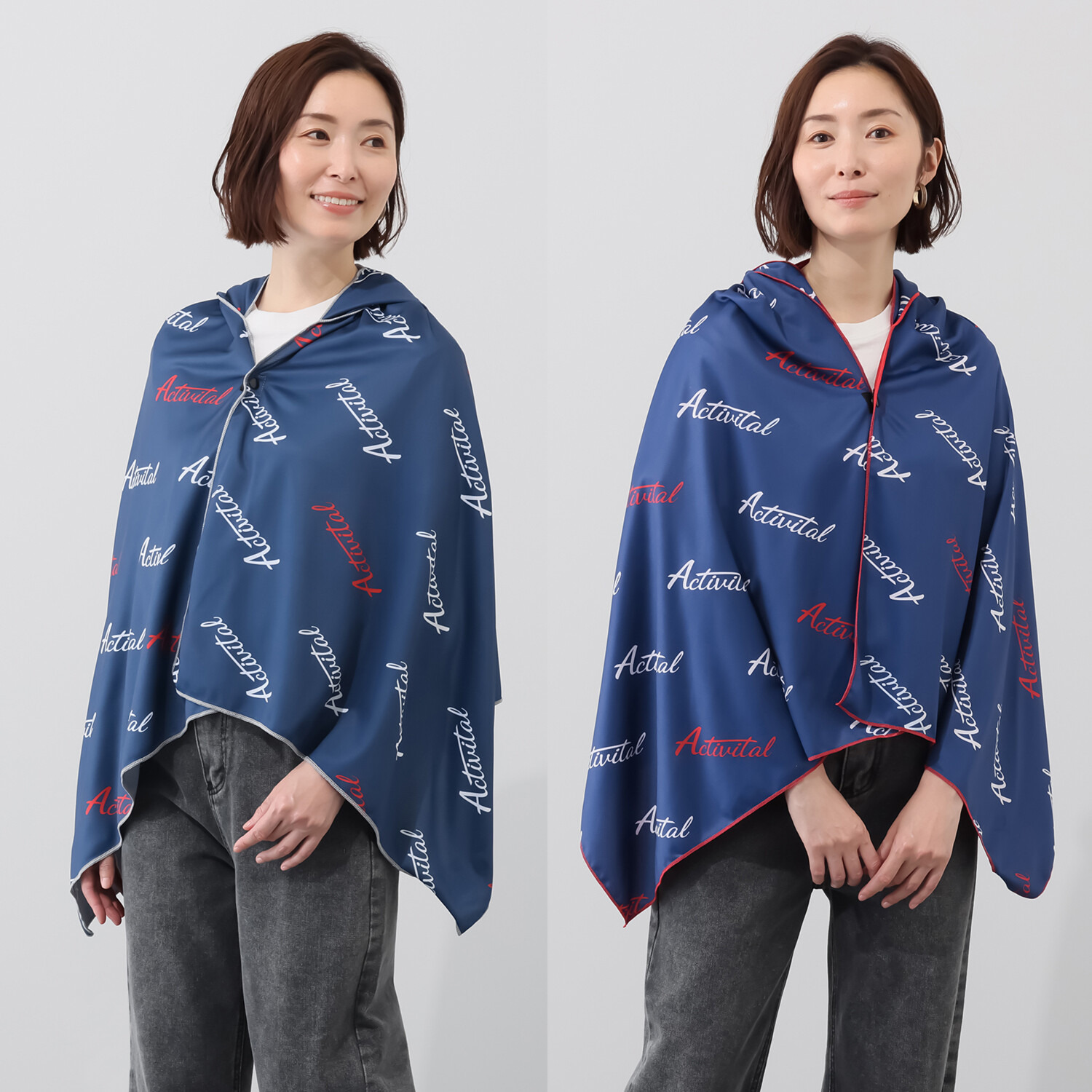 水で濡らして振るだけ！ 気化冷却効果で 驚きの冷たさ！ アクティバイタルライフ クールメイカー ２色セット