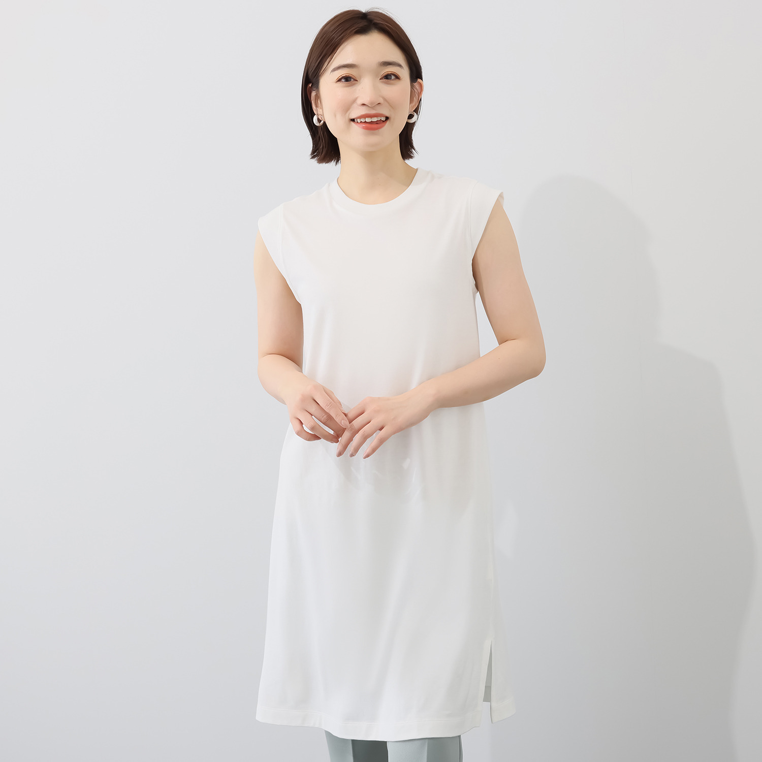 コンストファクスコーラン 和歌山から世界へ オーガニックコットン １００％ ハイゲージ天竺 フレンチチュニック