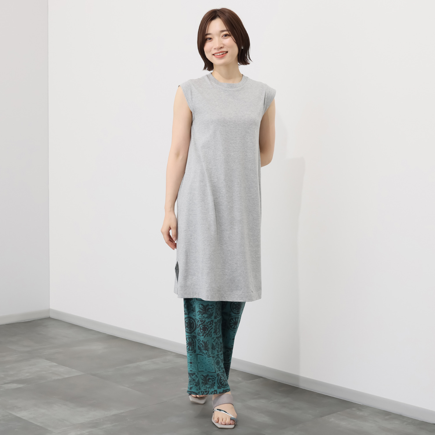 コンストファクスコーラン 和歌山から世界へ オーガニックコットン １００％ ハイゲージ天竺 フレンチチュニック