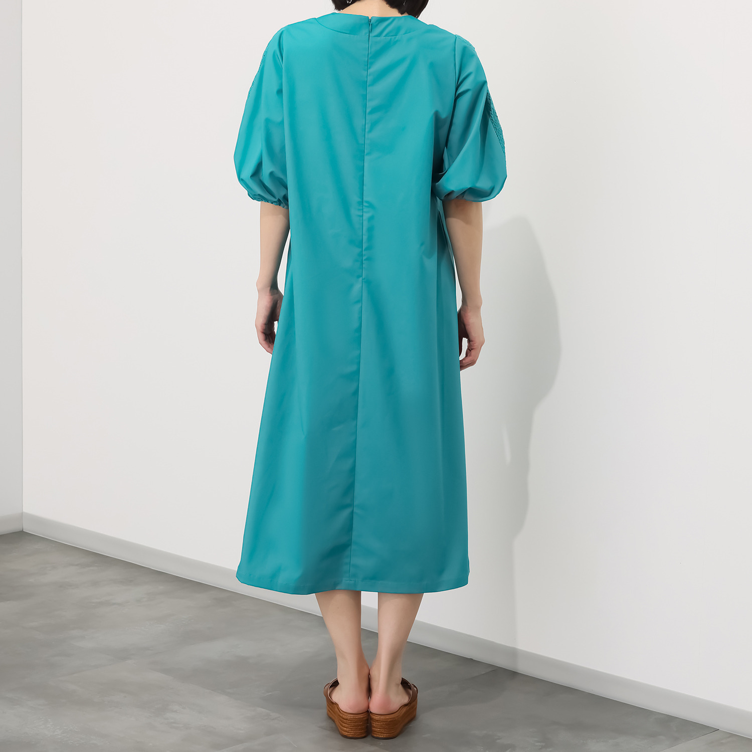 エムジェイアール　バイ マチコ　ジント　ロンドン レースアクセント ボリュームスリーブ ロングワンピース