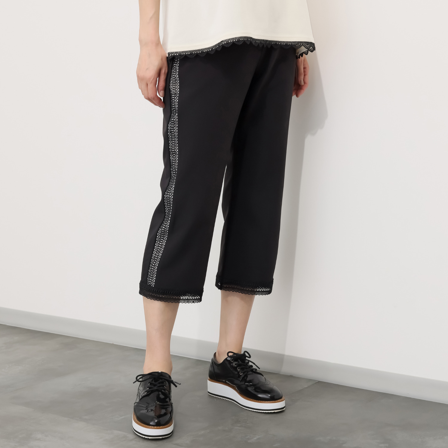 エムジェイアール　バイ マチコ　ジント　ロンドン レースアクセント ストレッチパンツ