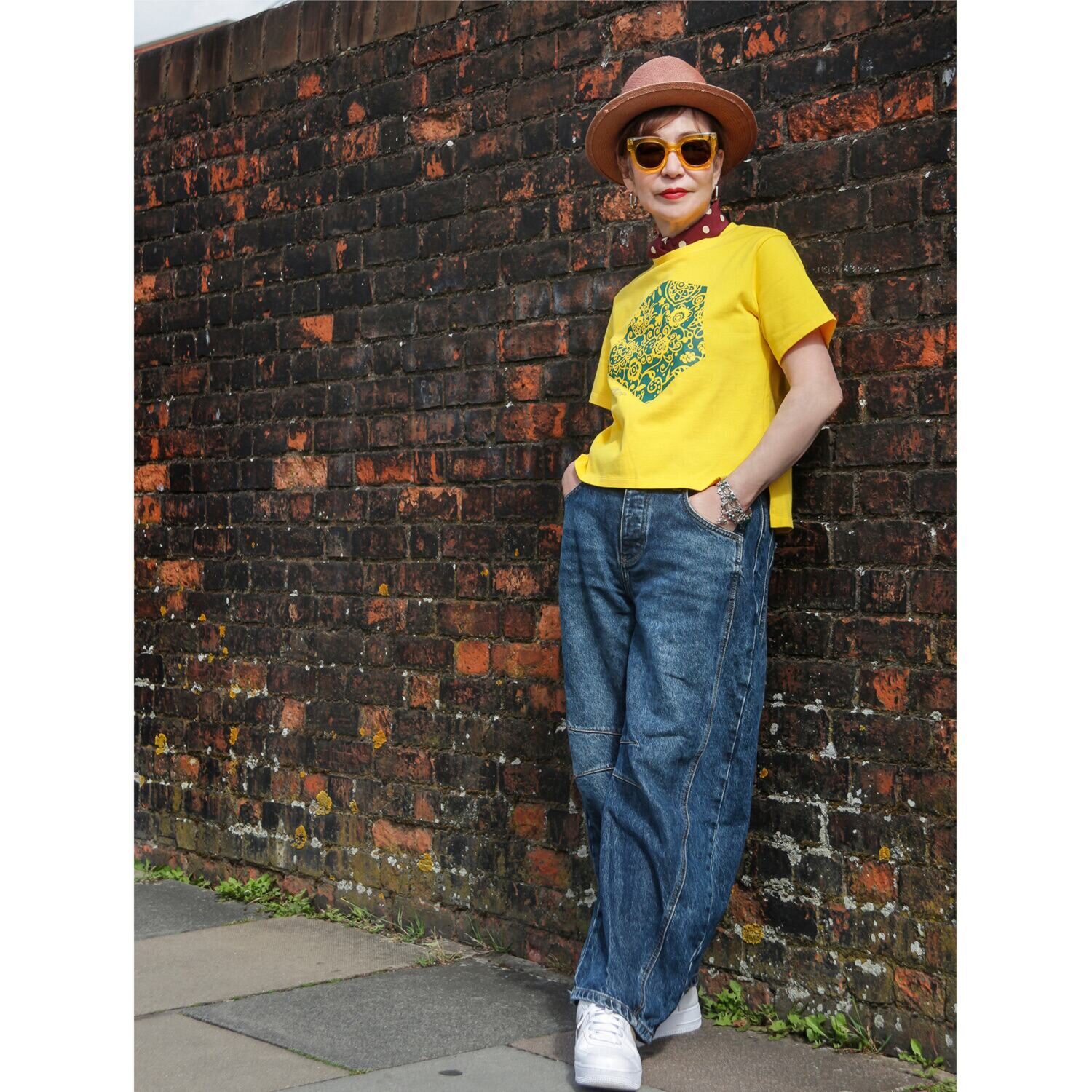 エムジェイアール　バイ マチコ　ジント　ロンドン オリジナルモティーフ グラフィックプリント プルオーバー