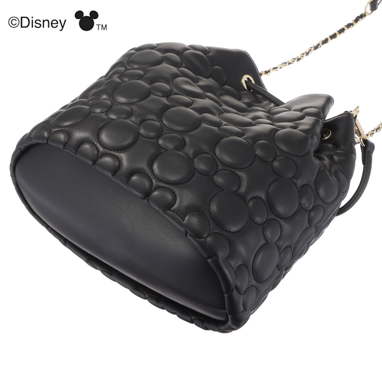 ベルモサ ミッキーマウス キルティング ２ＷＡＹ 巾着ショルダーバッグ