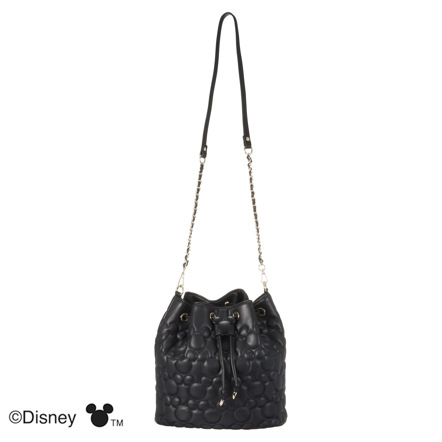 ベルモサ ミッキーマウス キルティング ２ＷＡＹ 巾着ショルダーバッグ