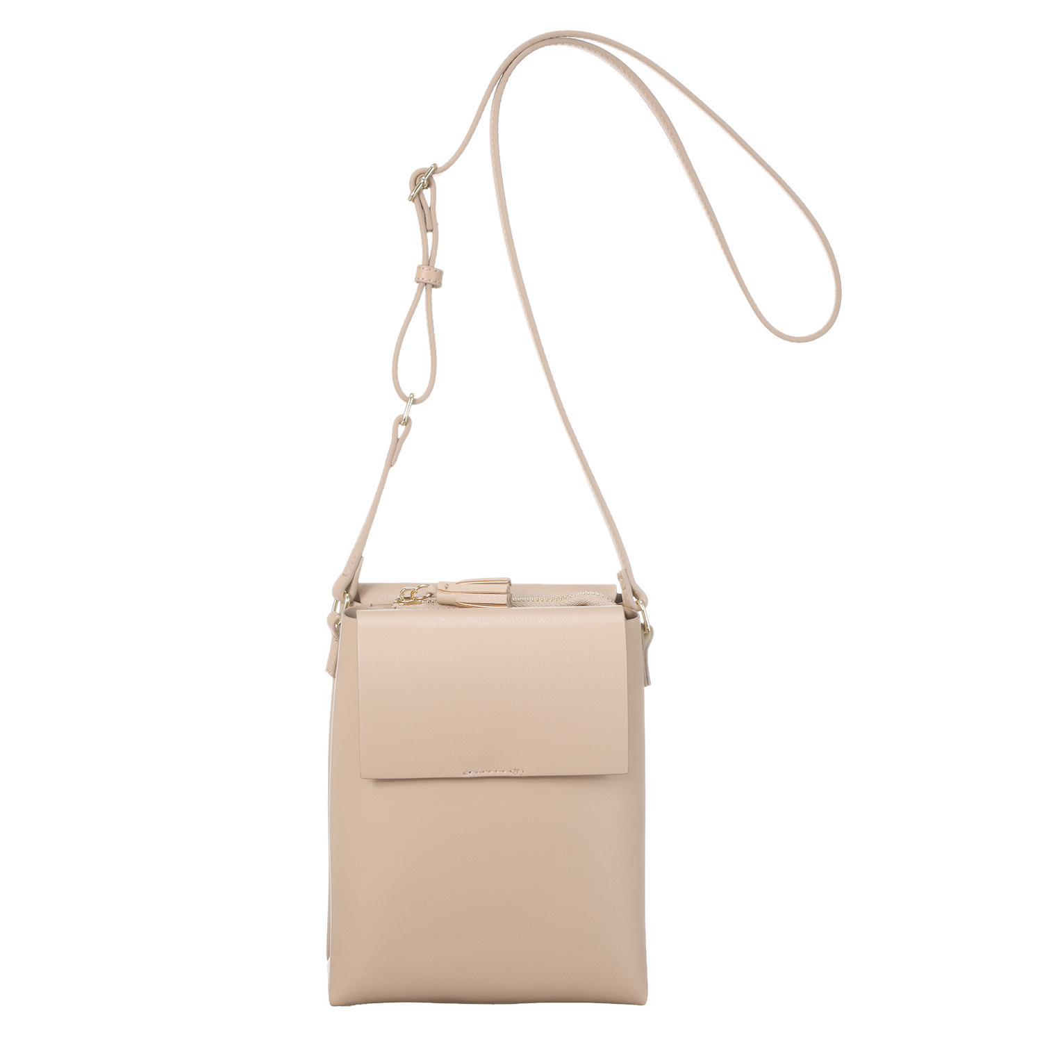 ベルモサ 長財布も入る！ 軽量３層 スマホショルダーバッグ