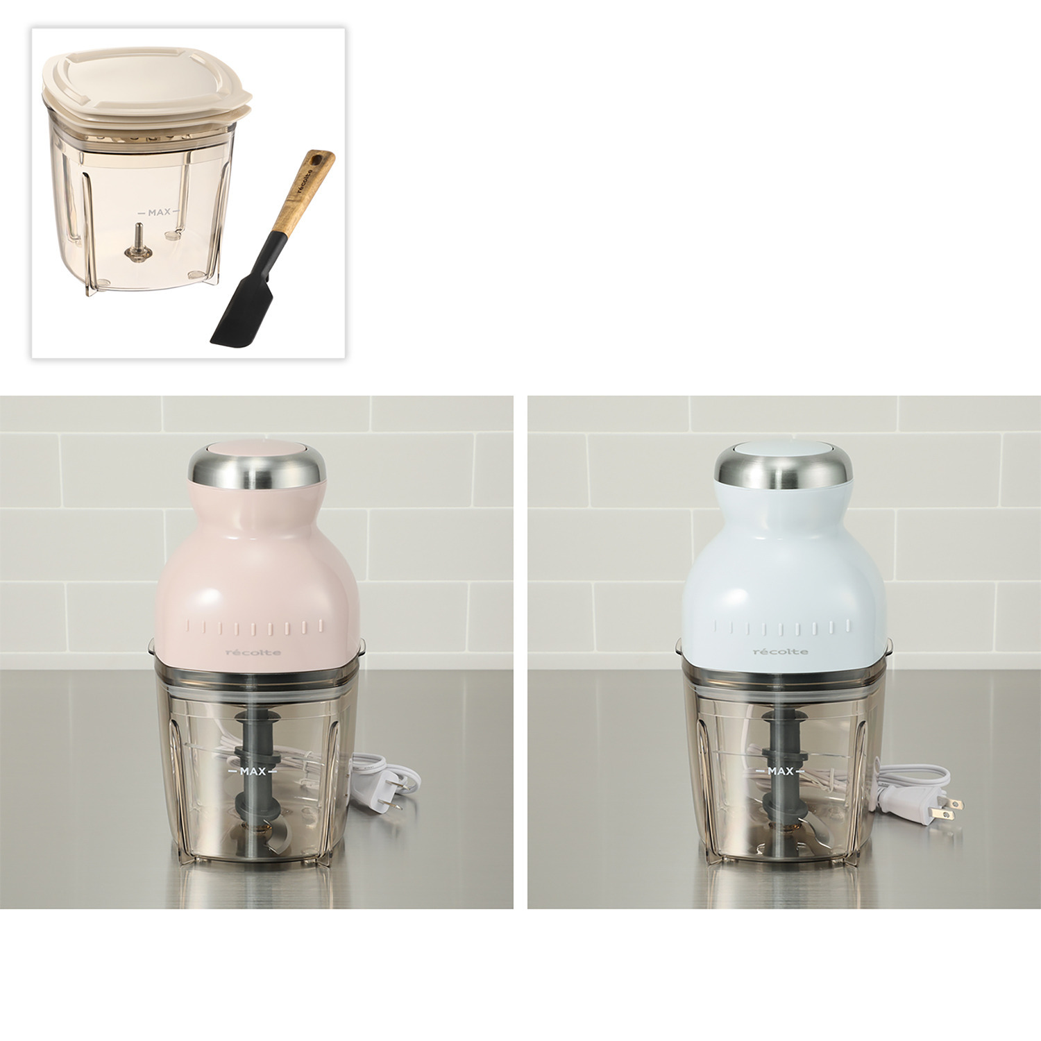 レコルト コンパクトなのにパワフル １台７役の フードプロセッサー カプセルカッター “ボンヌ”特別セット