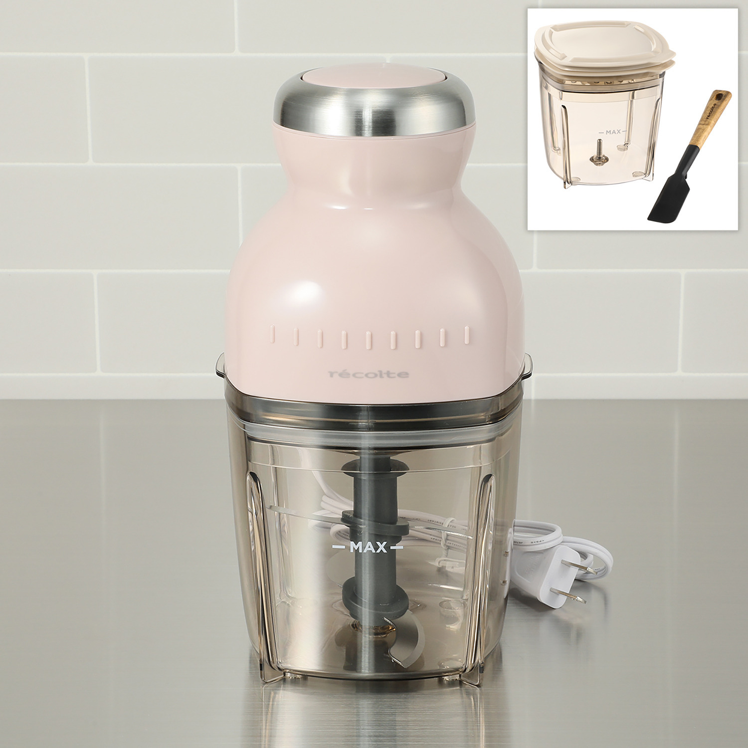 レコルト コンパクトなのにパワフル １台７役の フードプロセッサー カプセルカッター “ボンヌ”特別セット