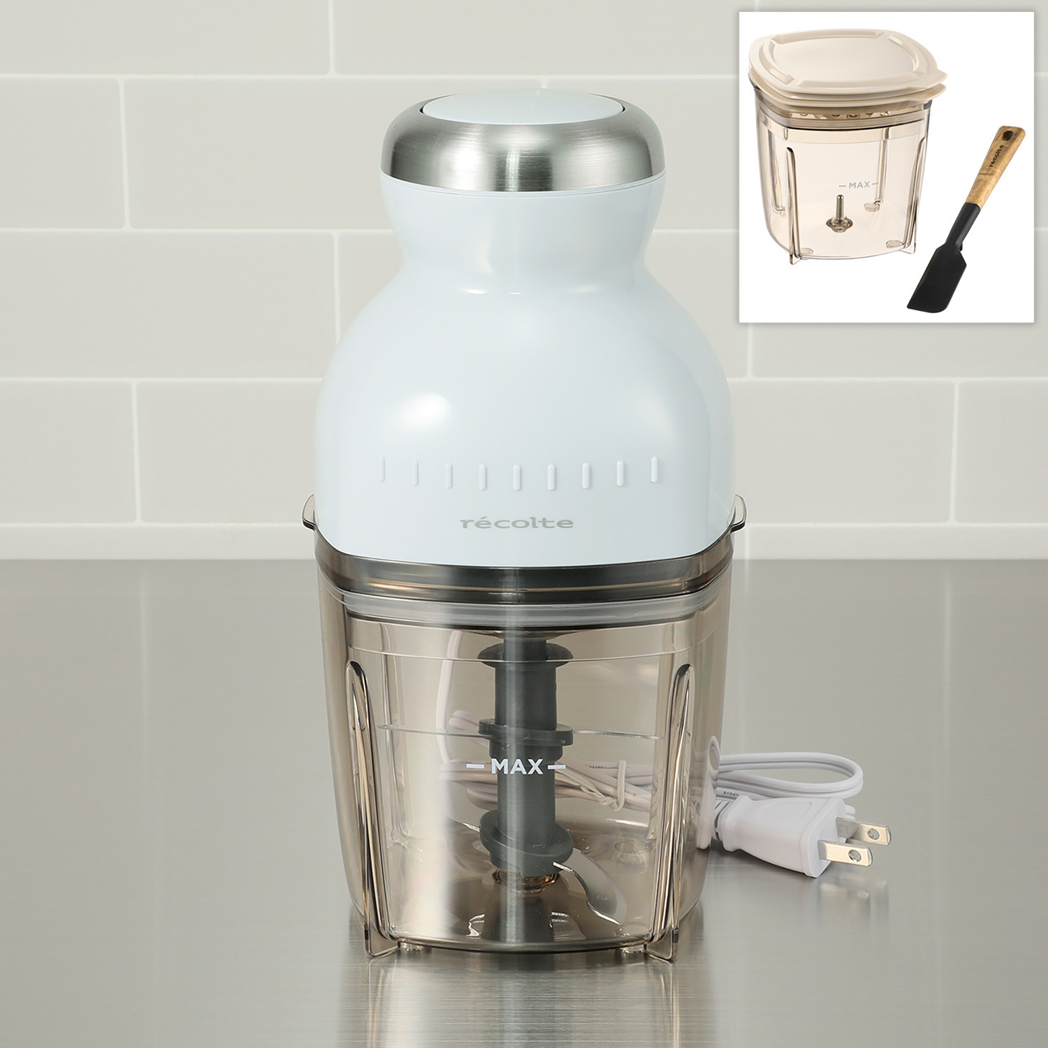 レコルト コンパクトなのにパワフル １台７役の フードプロセッサー カプセルカッター “ボンヌ”特別セット