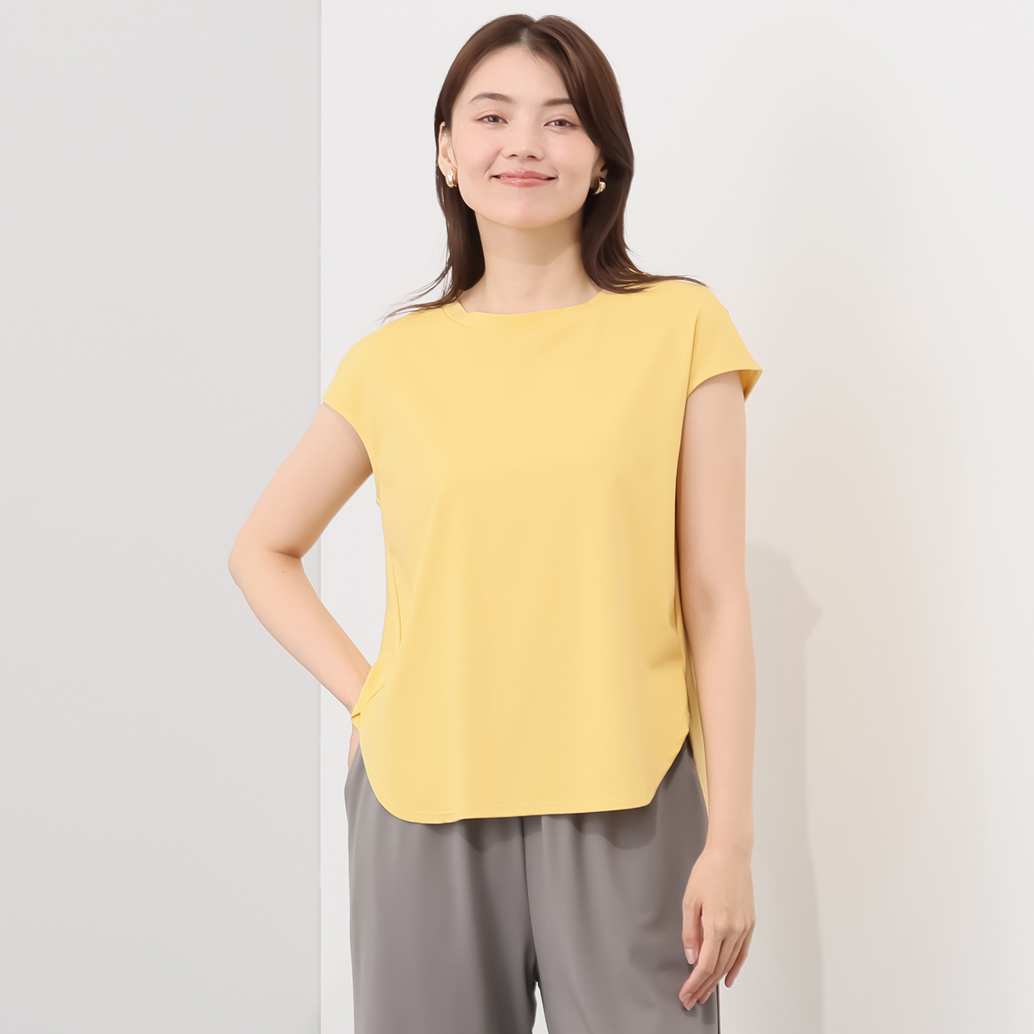 ルクオーレ 接触冷感 フレンチスリーブ プルオーバー