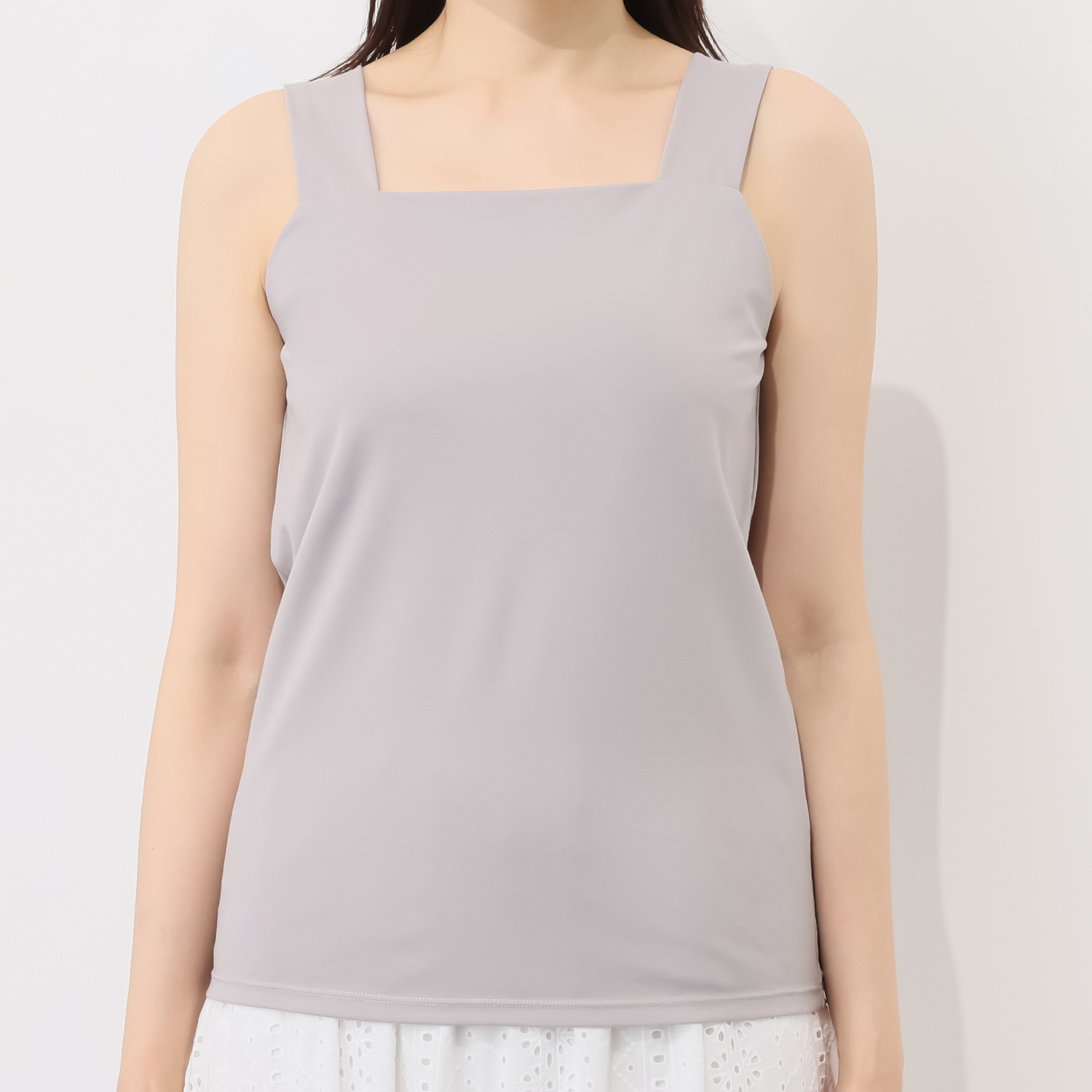 ルクオーレ 接触冷感 スクエアネック タンクトップ