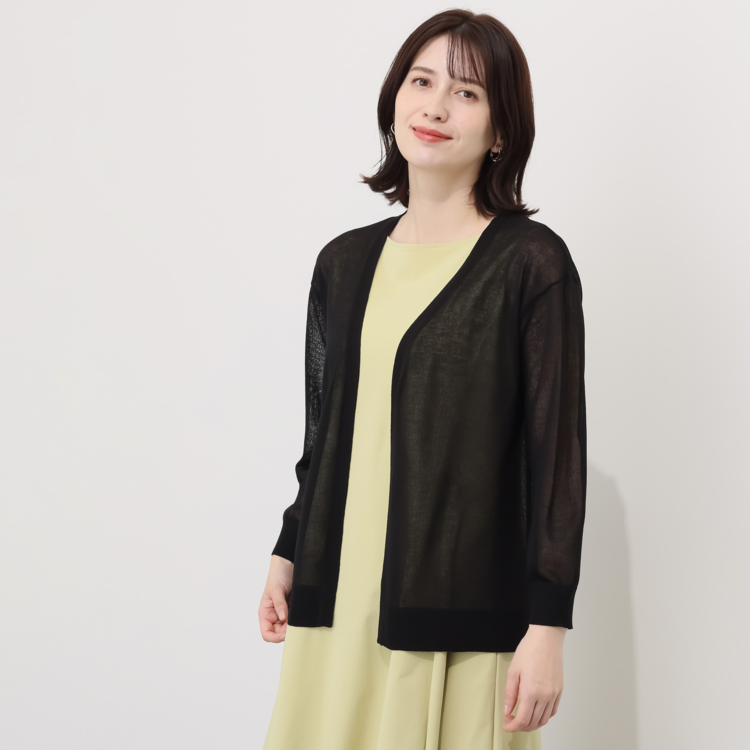 ルクオーレ シアーニット トッパーカーディガン