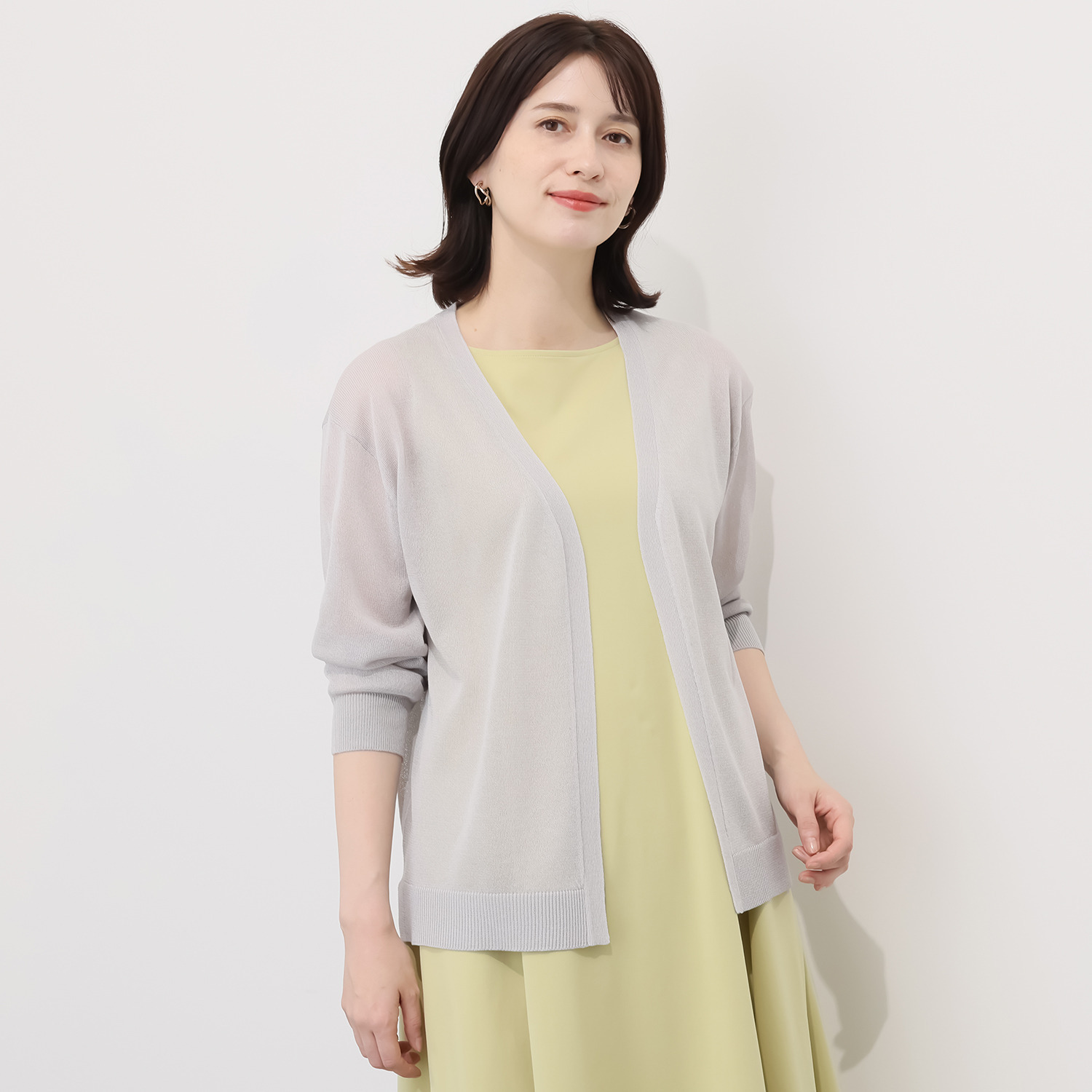 ルクオーレ シアーニット トッパーカーディガン