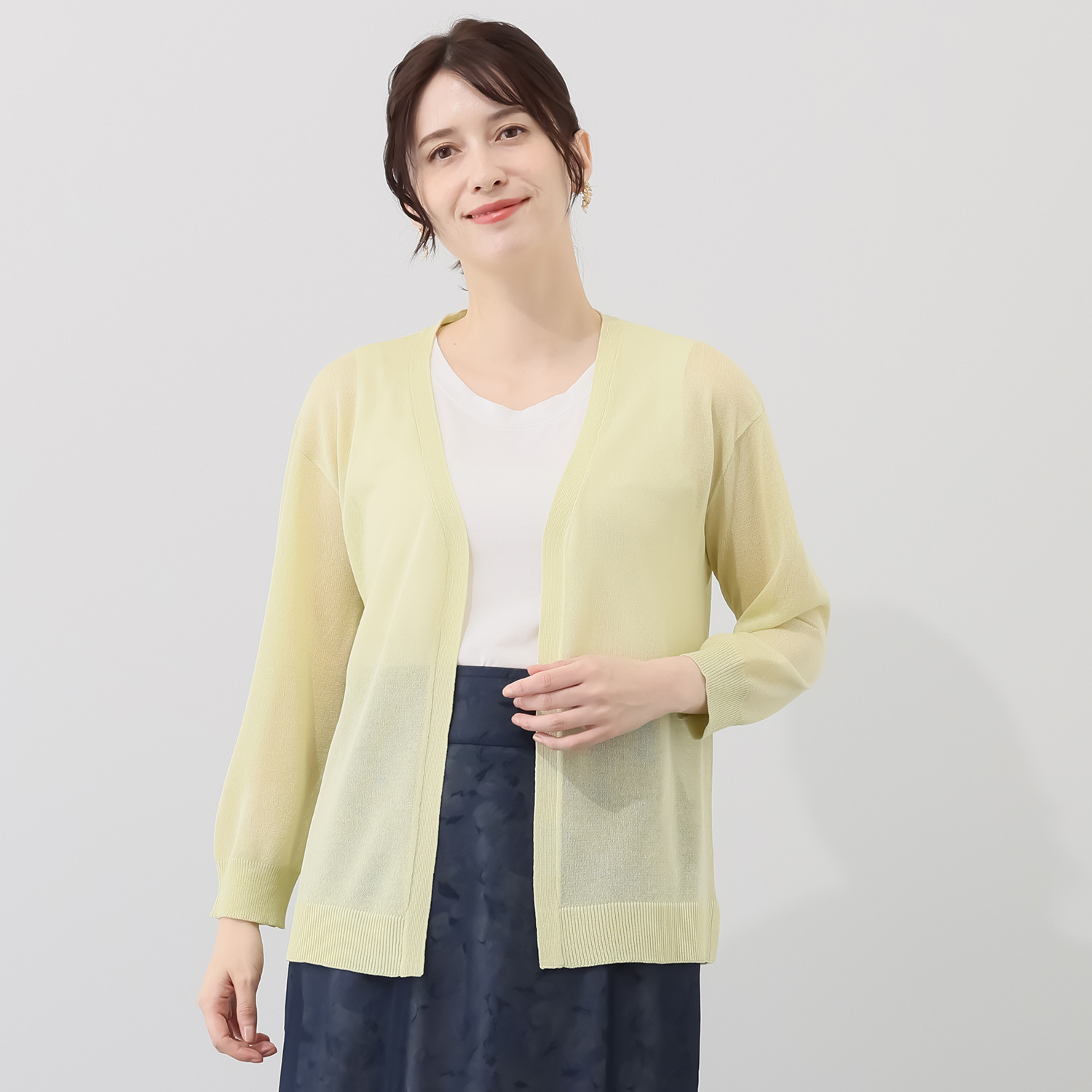 ルクオーレ シアーニット トッパーカーディガン