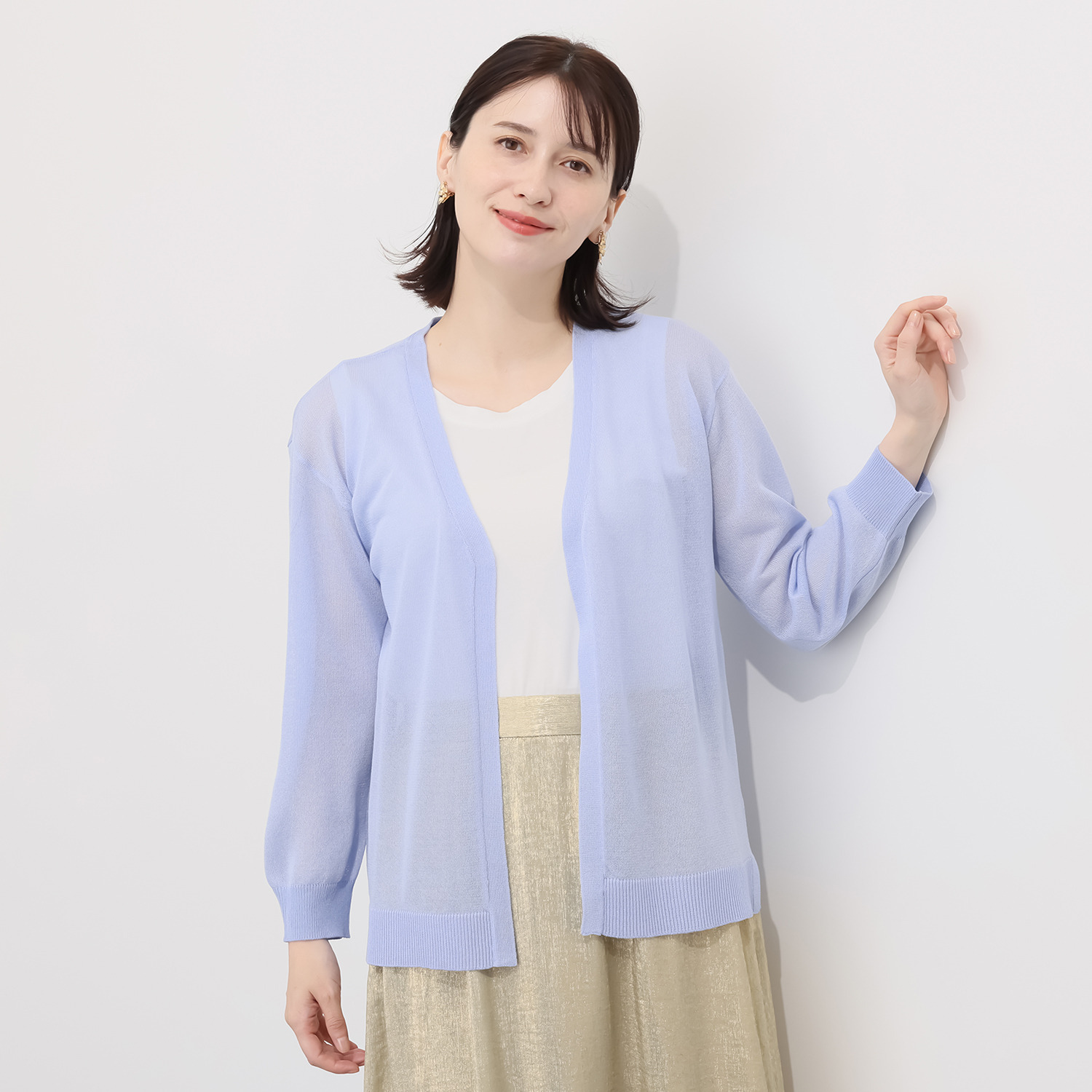 ルクオーレ シアーニット トッパーカーディガン