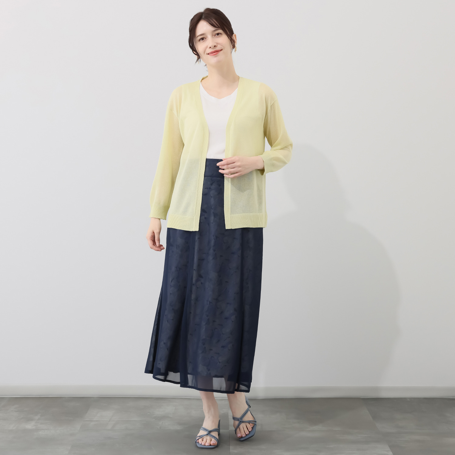 ルクオーレ シアーニット トッパーカーディガン