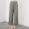 ルクオーレ 接触冷感モクロディ サイドラインデザイン ワイドパンツ