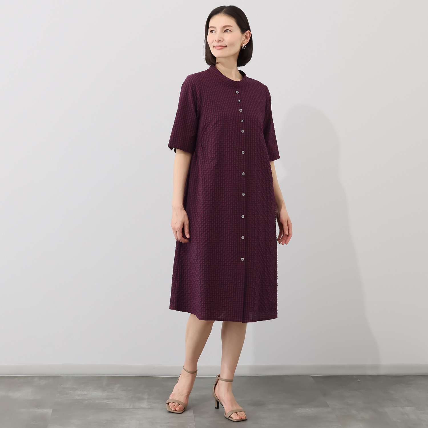 ダジュール ギンガムチェック ワンピース