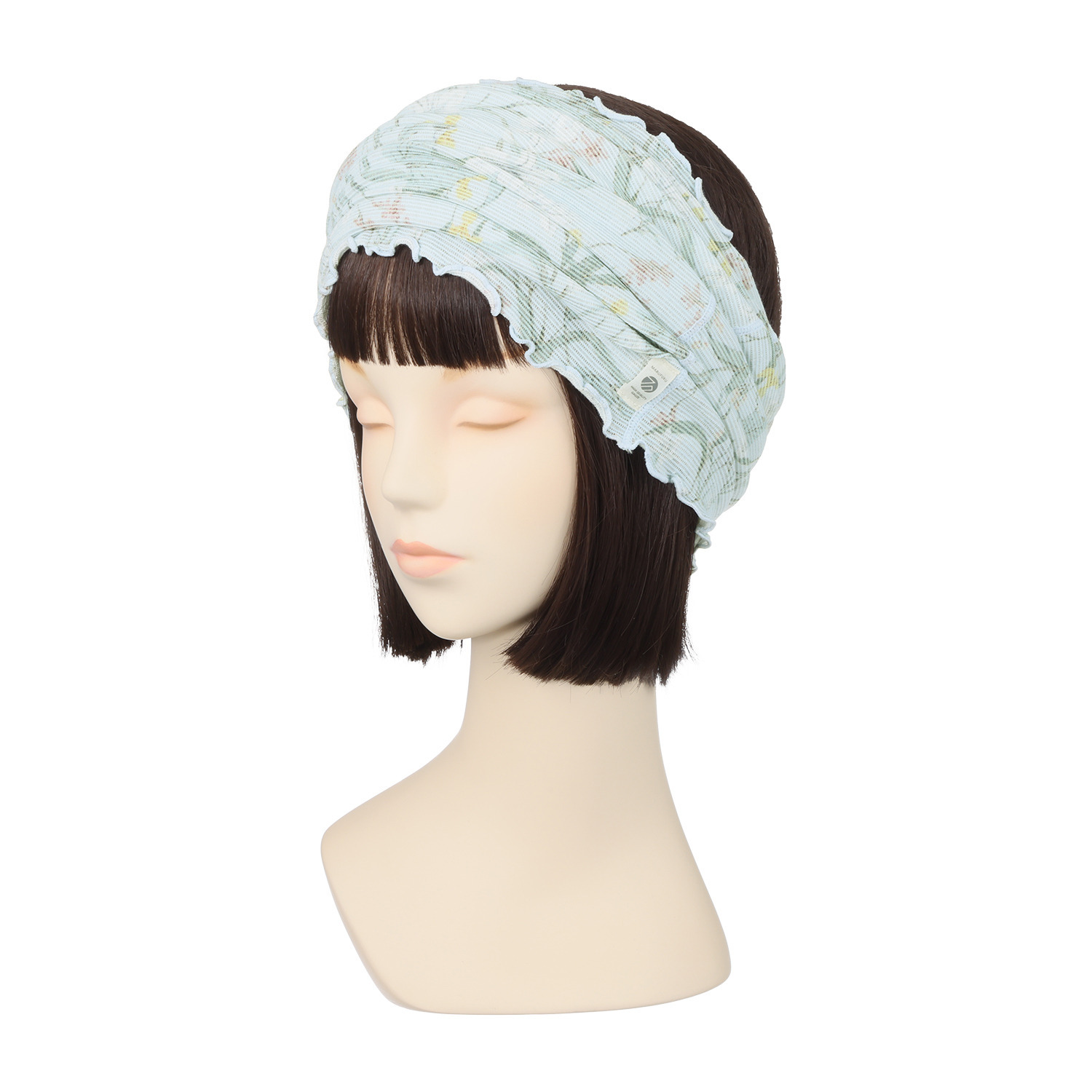 丸福ガーゼ ムレにくくて快適！速乾 綿モダール混 ボタニカルプリント マルチウォーマー ２枚セット