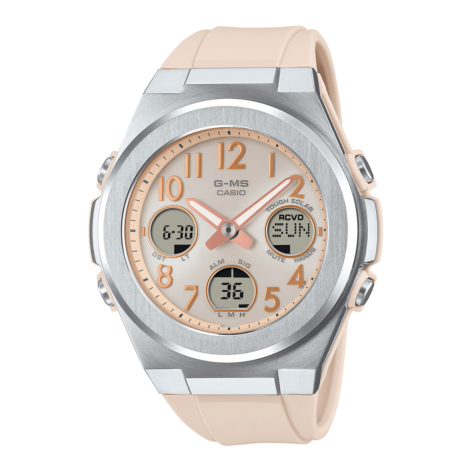 カシオ ベビーＧ　“Ｇ−ＭＳ” レディース 電波ソーラー腕時計 ＭＳＧ−Ｗ６１０ＦＥ −４ＡＪＦ ＜ピンクベージュ＞