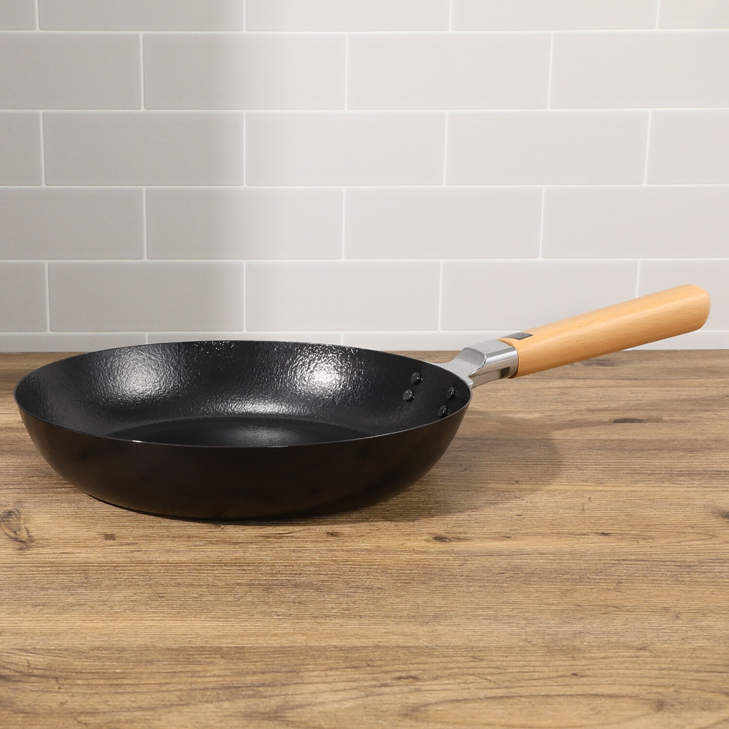 高火力調理で 焼く・炒めるが 抜群に美味しくなる Ｗファイバーライン 鉄フライパンセット 特別レシピカード付