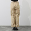 ヘブンアンドアース 異素材切替 ワイドカーゴパンツ
