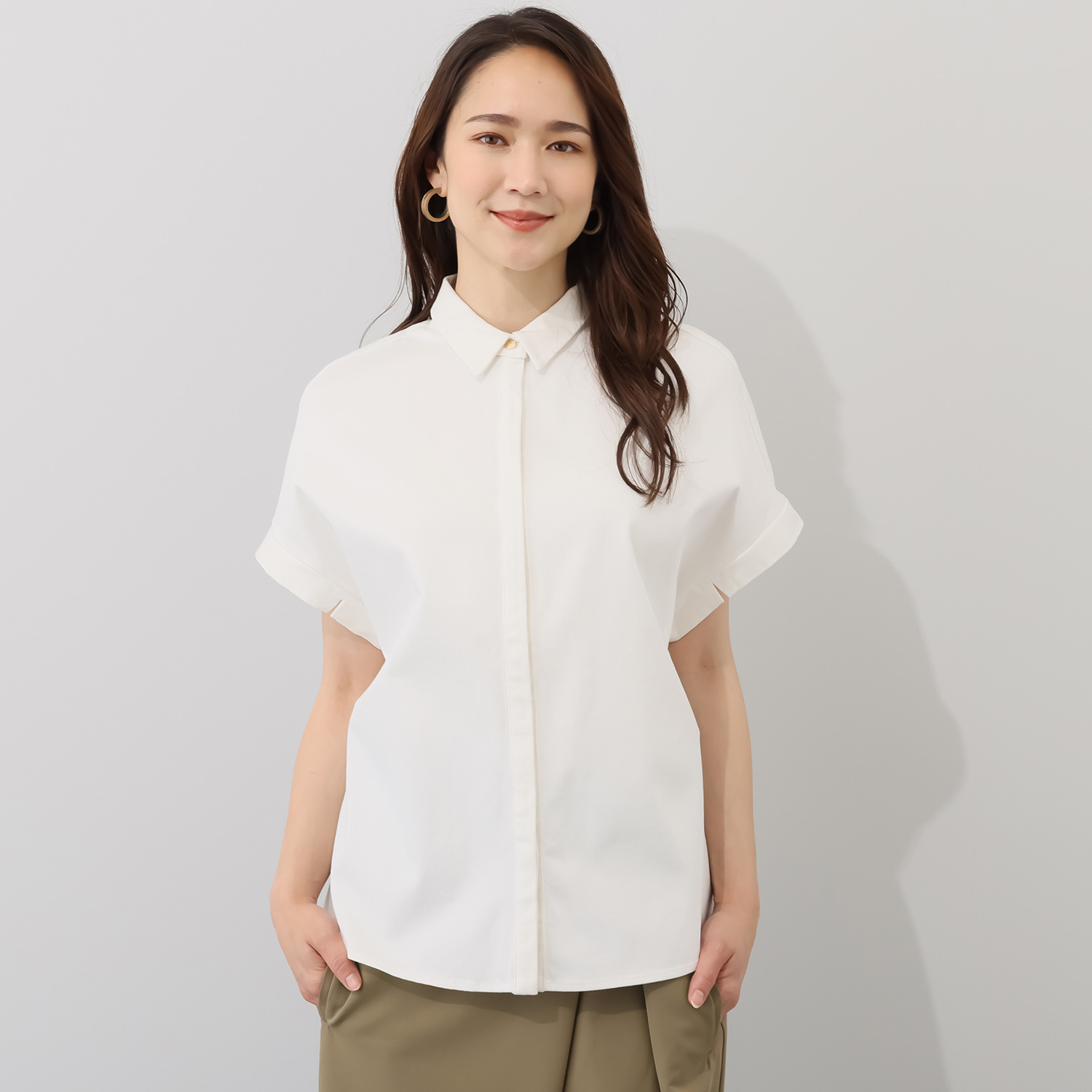 シック　バイ　ネイチャー ストレッチデニムシャツ