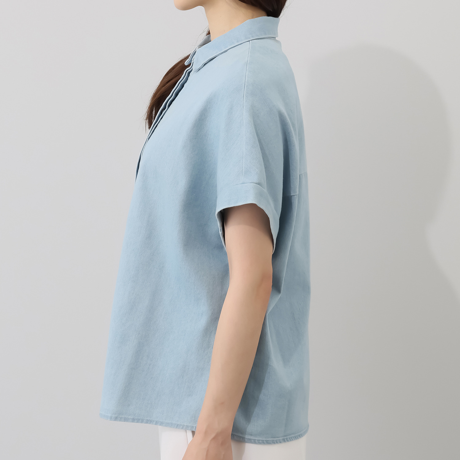 シック　バイ　ネイチャー ストレッチデニムシャツ