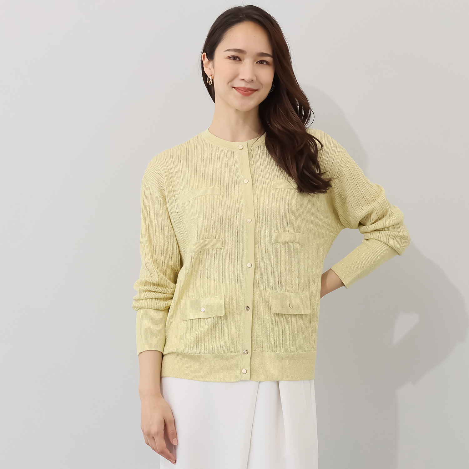 シック　バイ　ネイチャー レーシーラメニット カーディガン