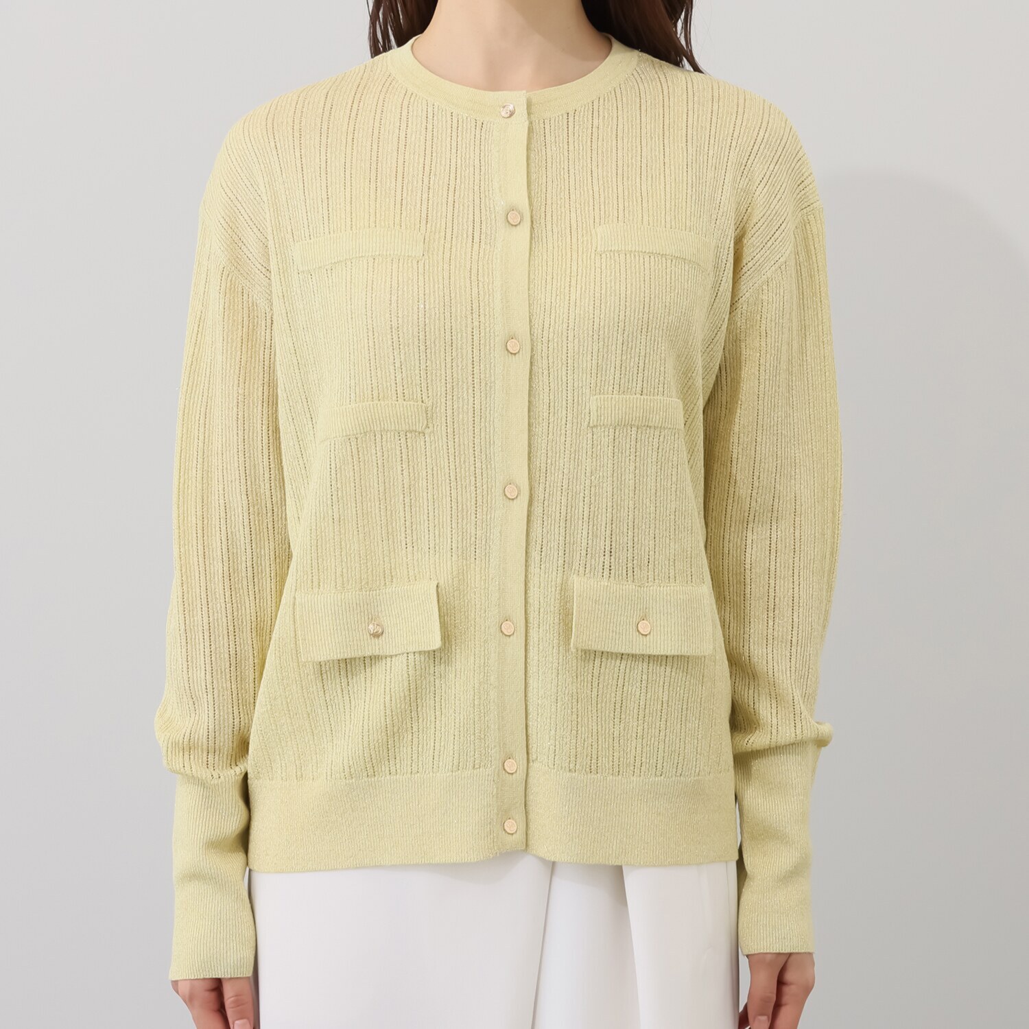 シック　バイ　ネイチャー レーシーラメニット カーディガン