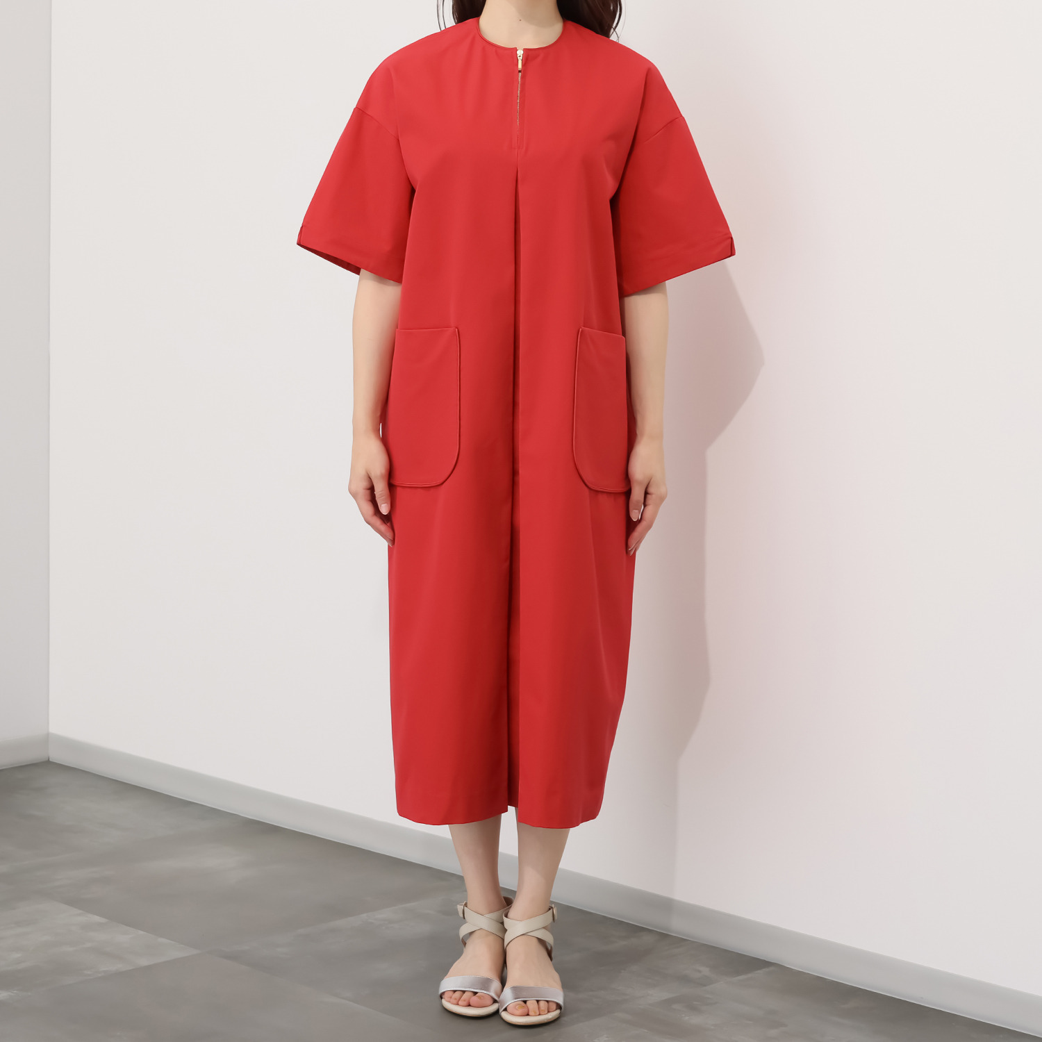 シック　バイ　ネイチャー フェイクレザートリミング ワンピース