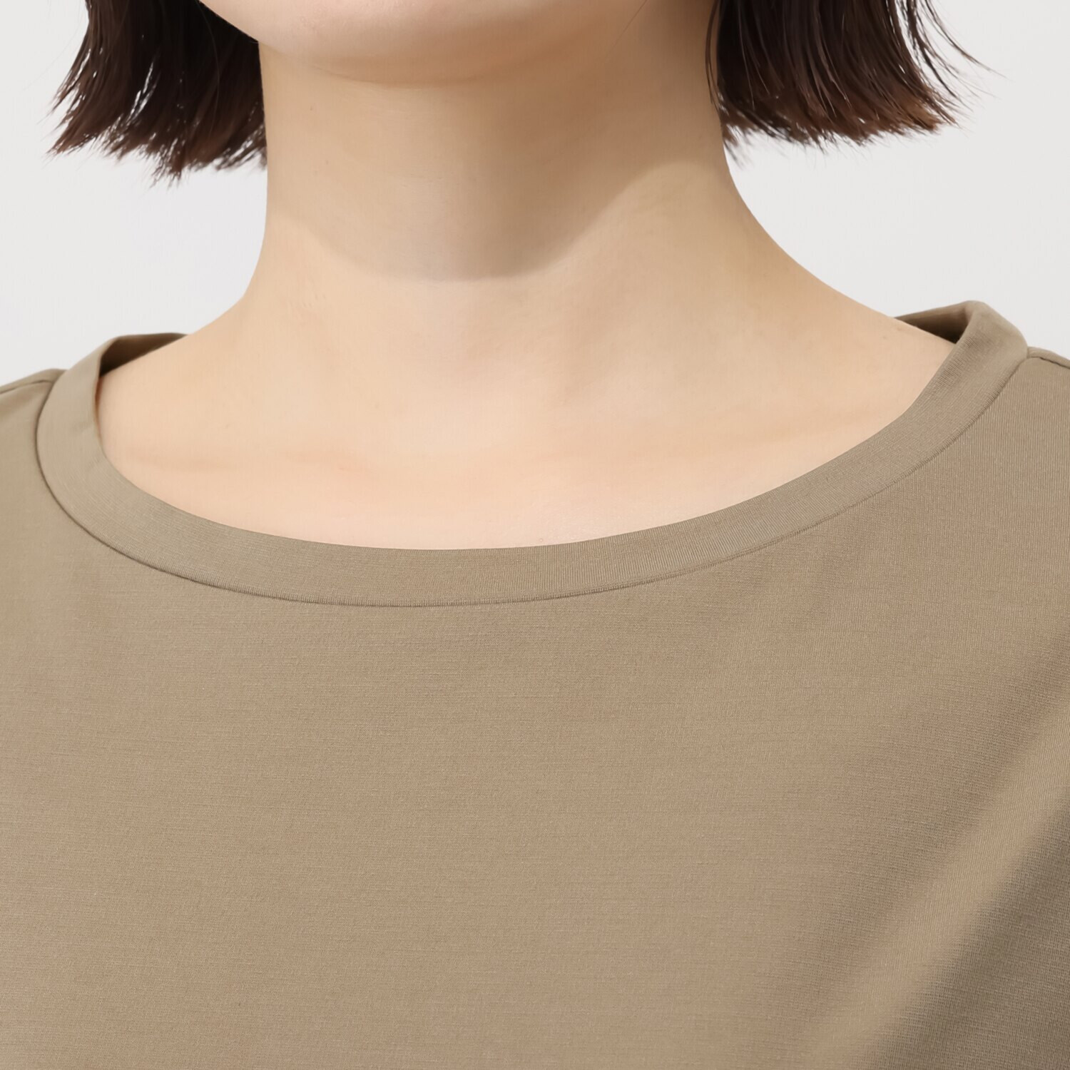 シルバーミントシュガー ざっくりニット調 リラックスロングジレと 大人のカットソー ロングチュニックのセット