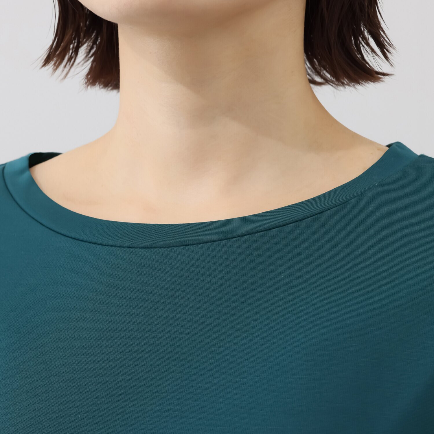 シルバーミントシュガー ざっくりニット調 リラックスロングジレと 大人のカットソー ロングチュニックのセット