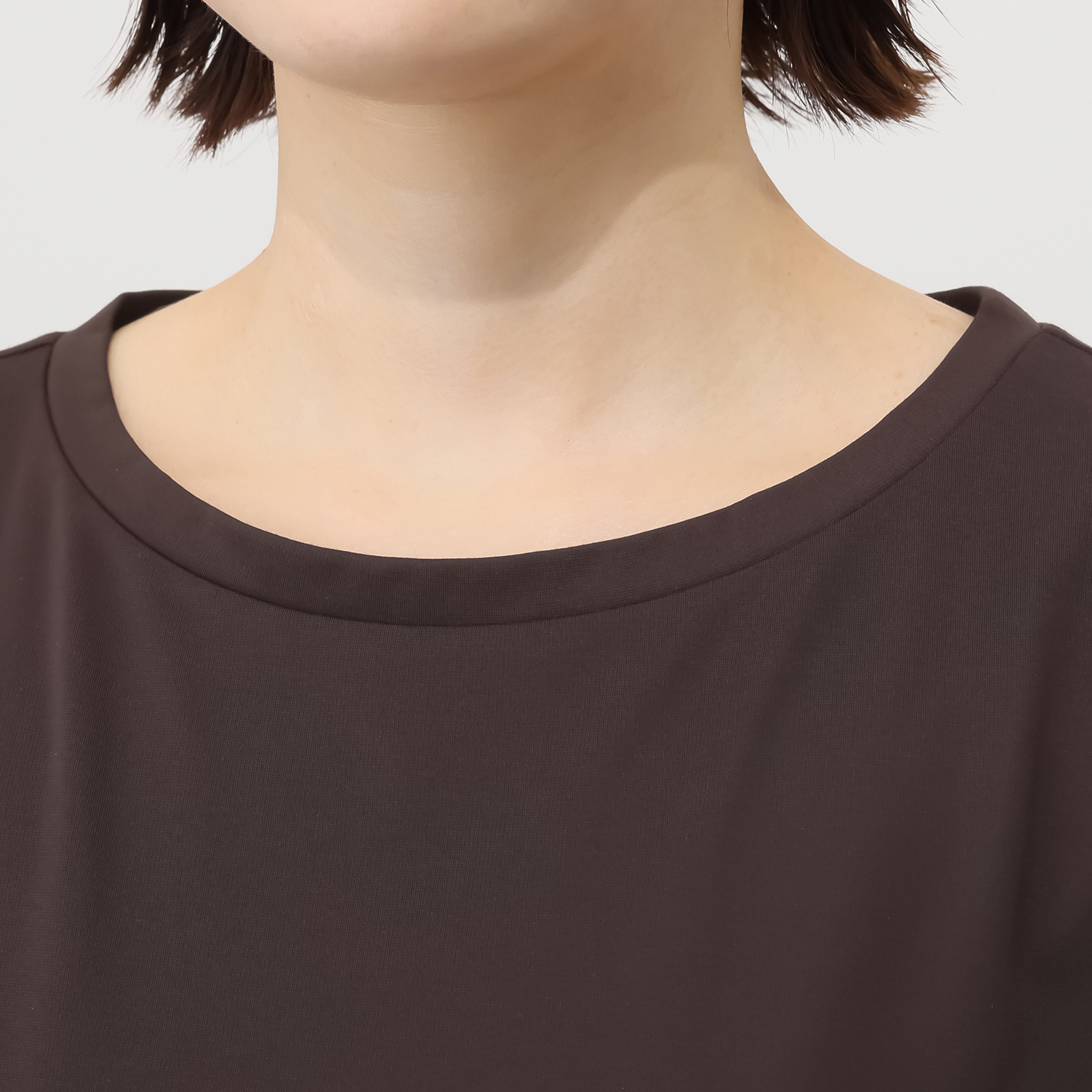 シルバーミントシュガー ざっくりニット調 リラックスロングジレと 大人のカットソー ロングチュニックのセット