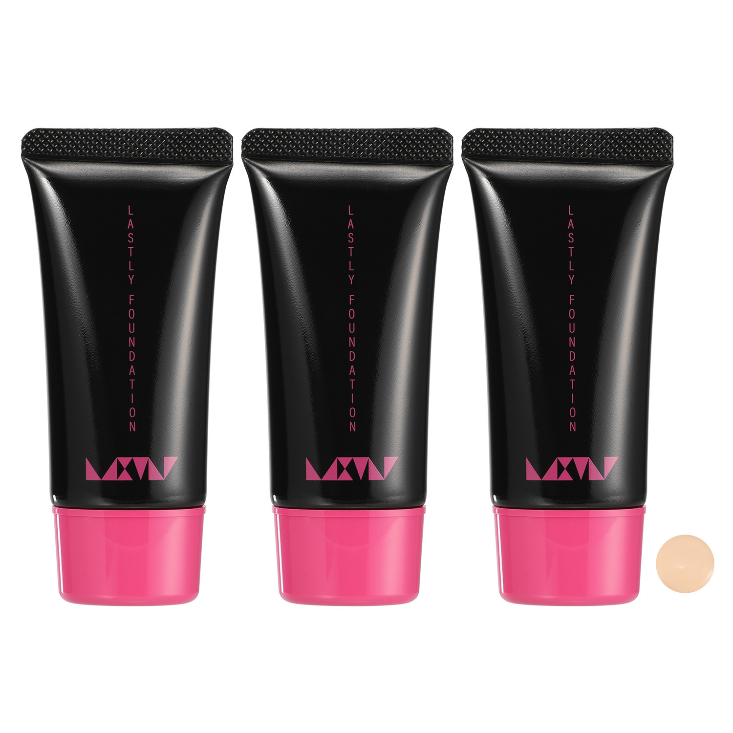 ラストリー メイク効果に特化した １００％ファンデ！ 崩れにくい上品美肌演出 ファンデーション ３本セット