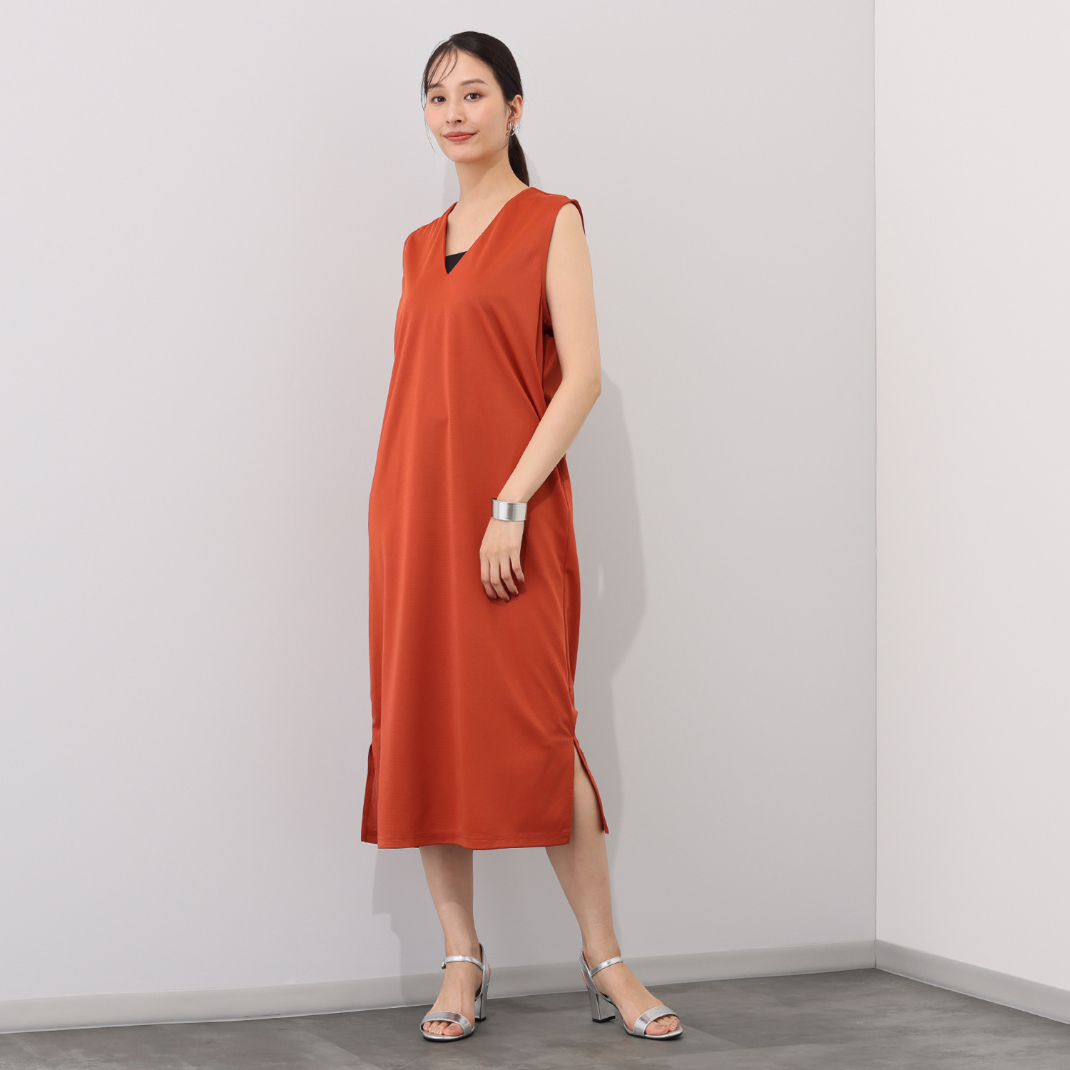 マンスリートライミー 着回し抜群 体型カバーワンピース＆ Ｔシャツセット