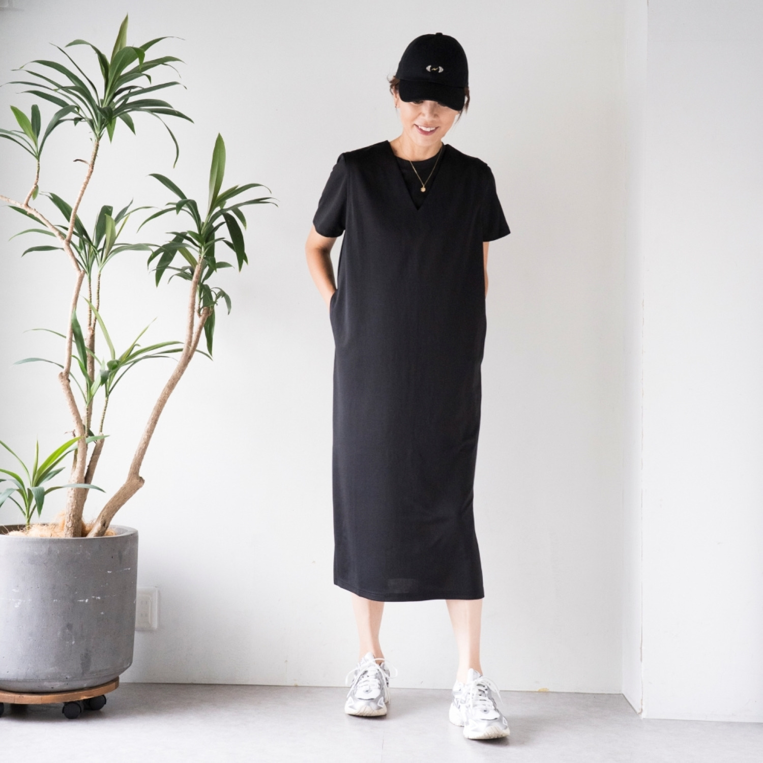 マンスリートライミー 着回し抜群 体型カバーワンピース＆ Ｔシャツセット