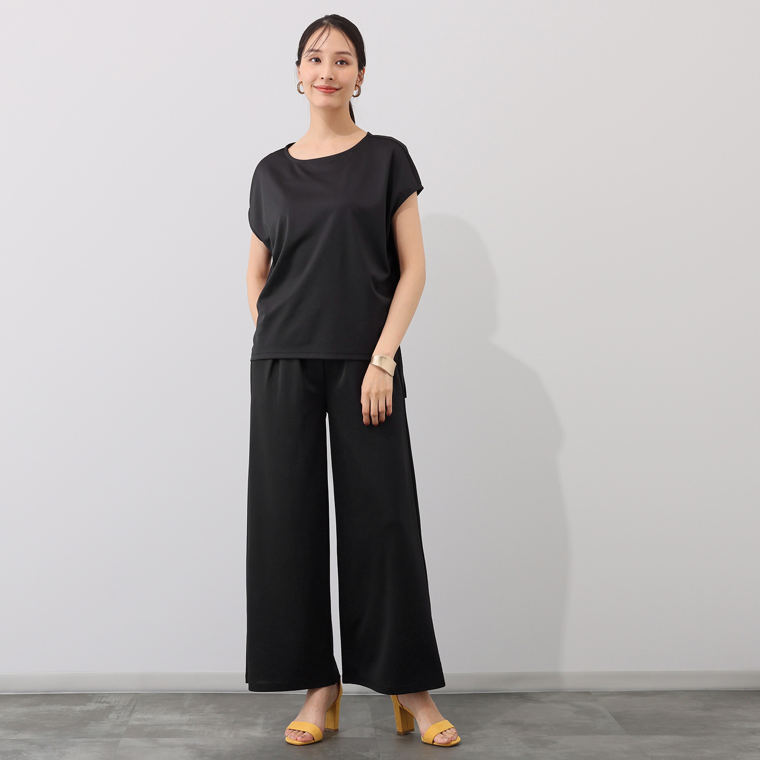 マンスリートライミー 着回し抜群 ２ウェイプルオーバー＆ キレイめパンツセット