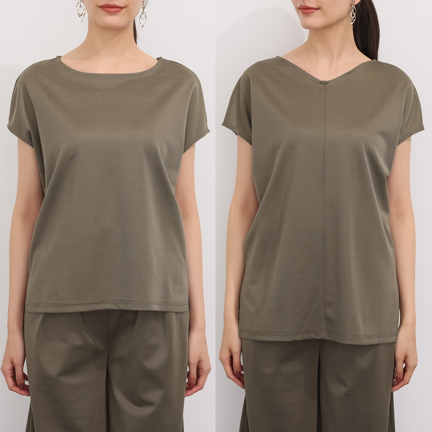 マンスリートライミー 着回し抜群 ２ウェイプルオーバー＆ キレイめパンツセット