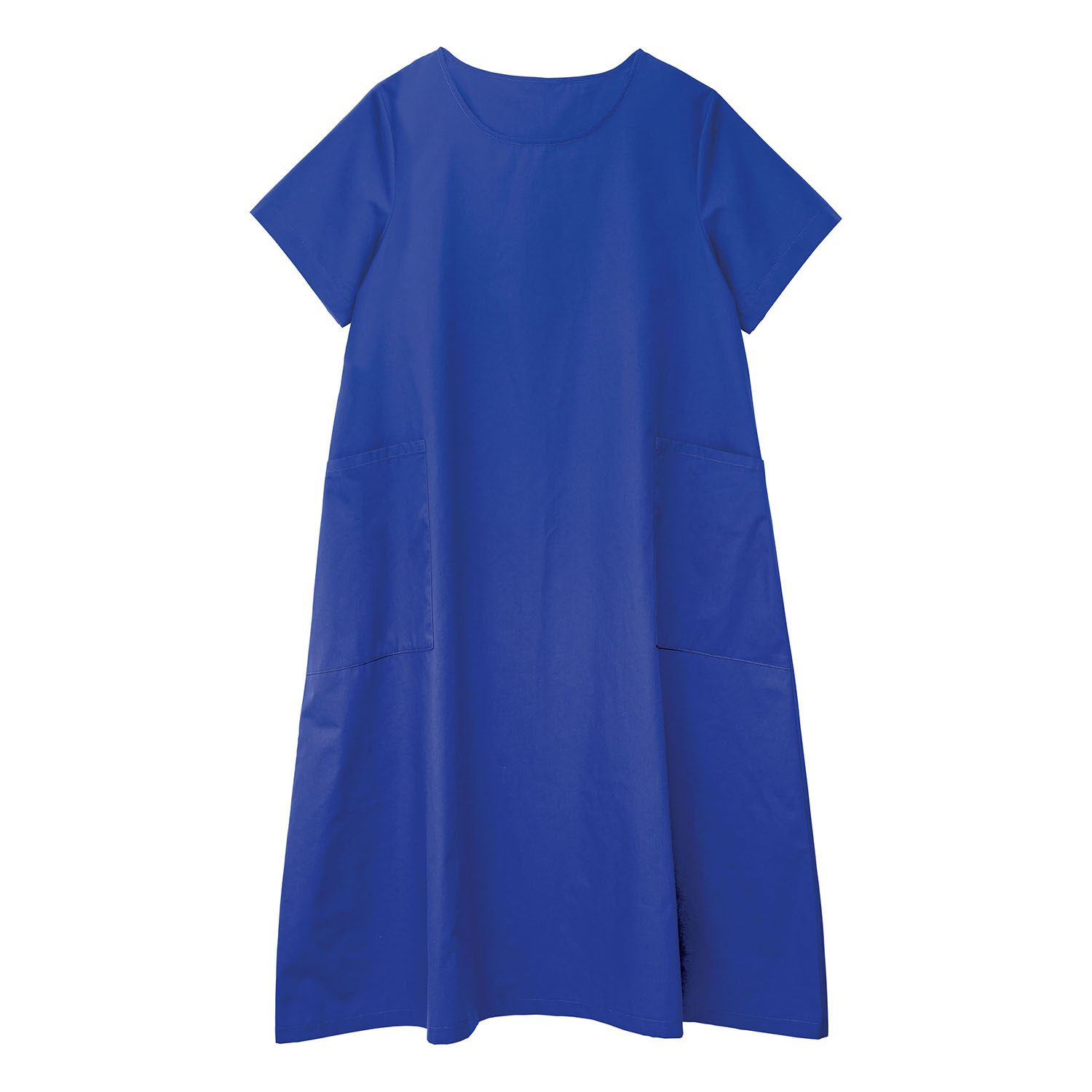 部屋着の上から さっとかぶるだけ！ 綿混 ずぼっと ずぼらワンピース