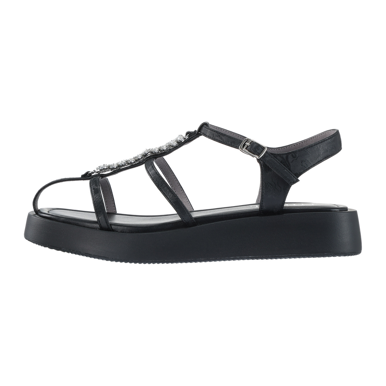 ニカル リーフビジュウ× シノワズリーストラップ 厚底サンダル