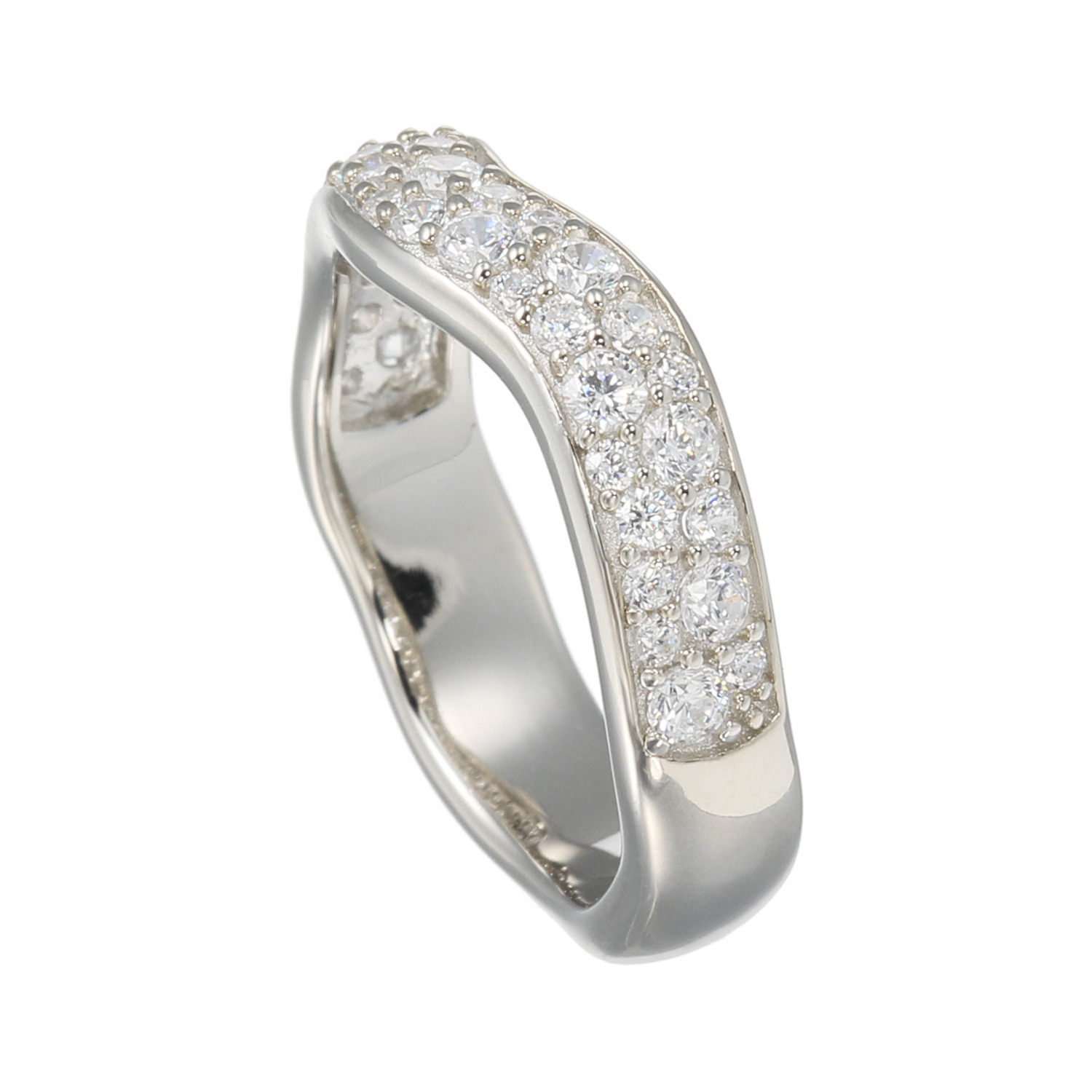 ダイアモア シルバー　ＣＺ ウェーブリング