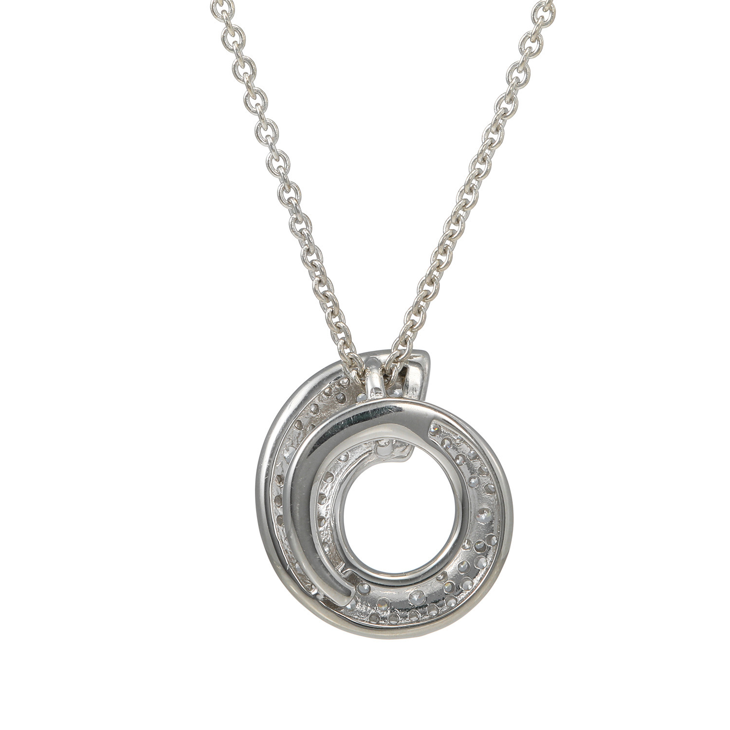 ダイアモア シルバー　ＣＺ スパイラル ネックレス