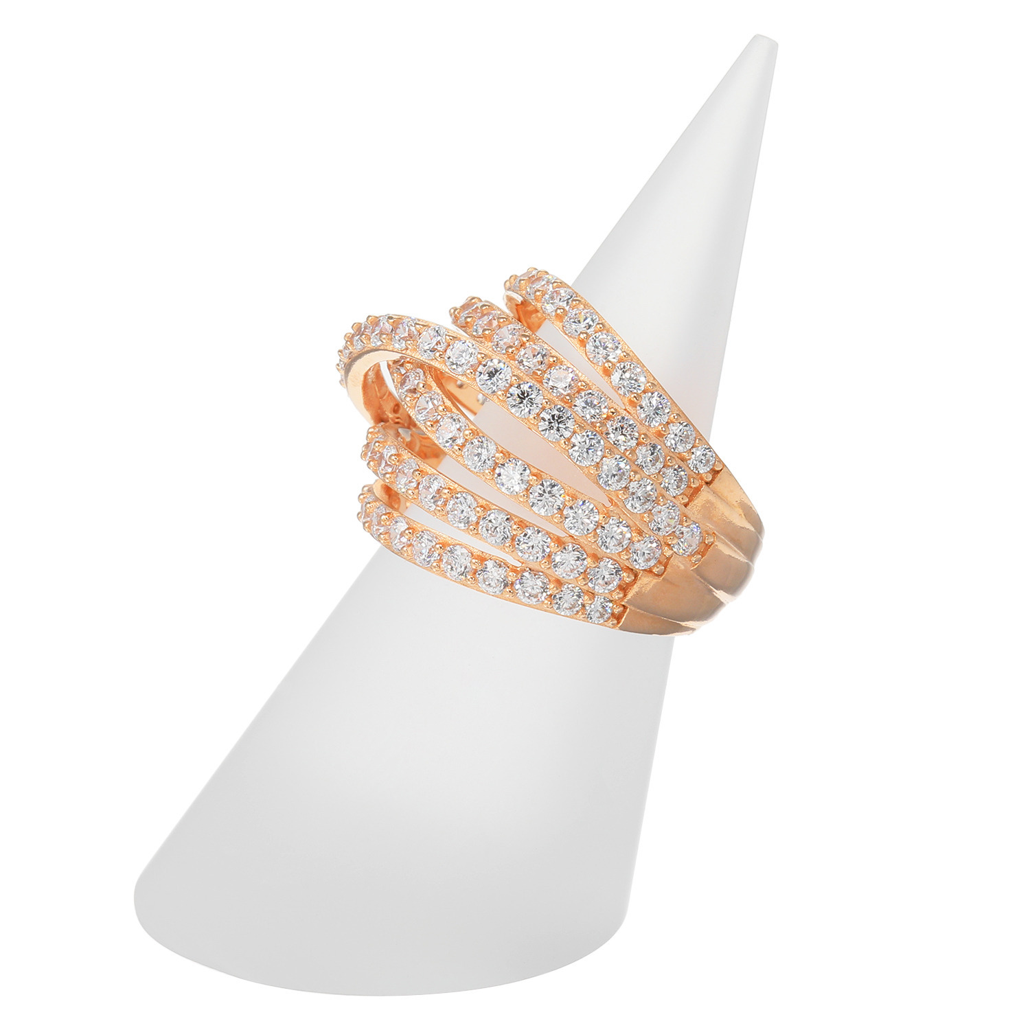 ダイアモア シルバー　ＣＺ 多連デザイン リング