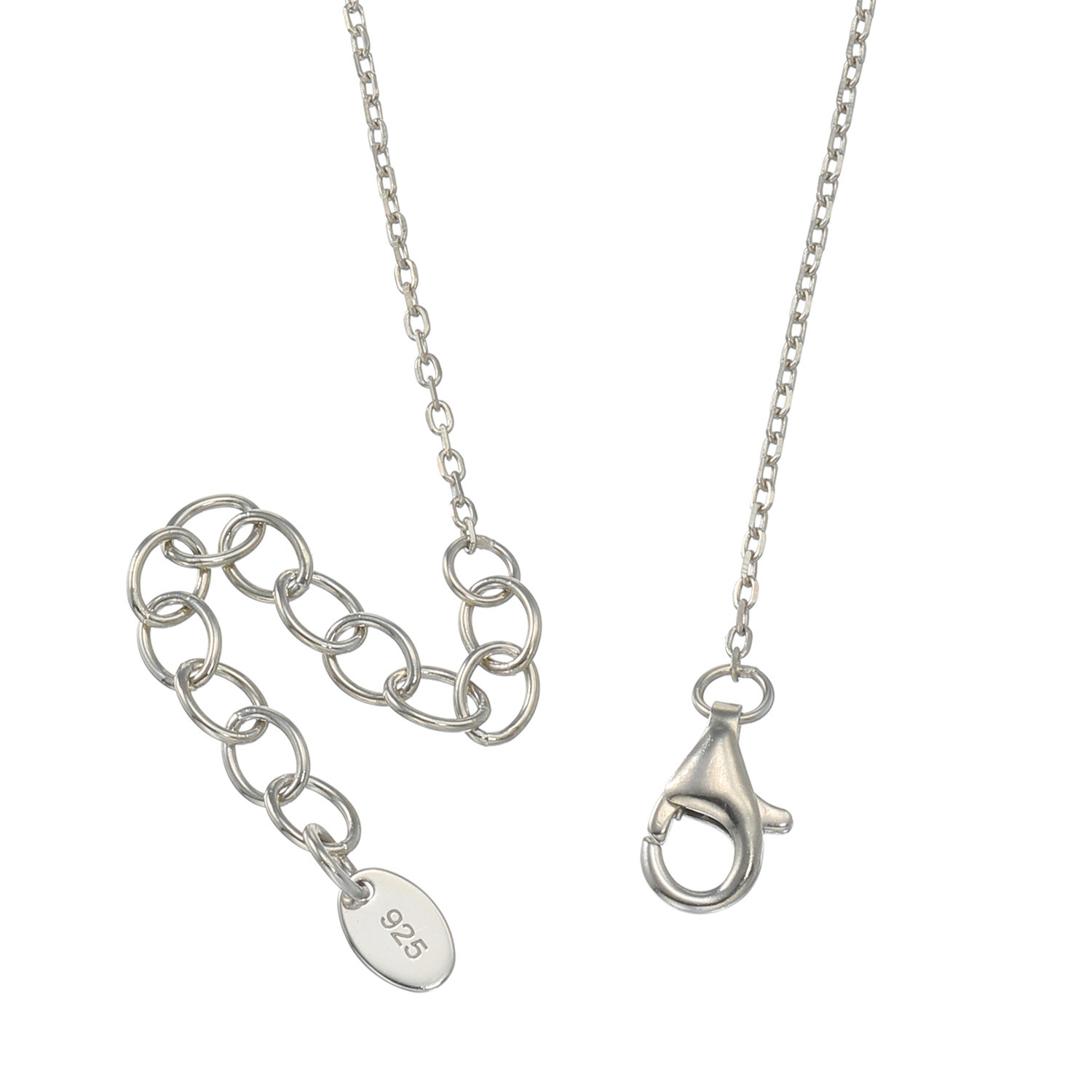 ダイアモア シルバー　ＣＺ プリンセスカット バーデザインネックレス