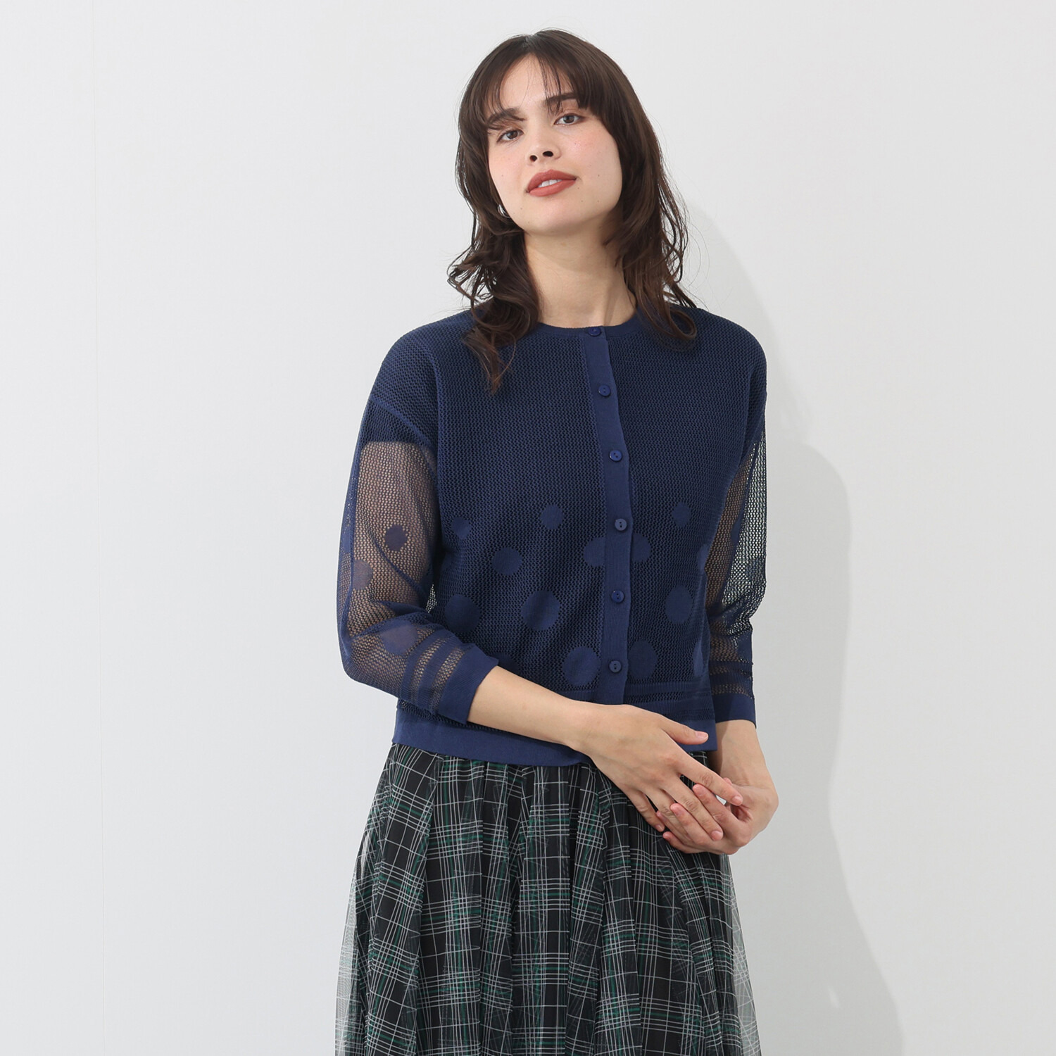 ダジュール ジャガードニット カーディガン