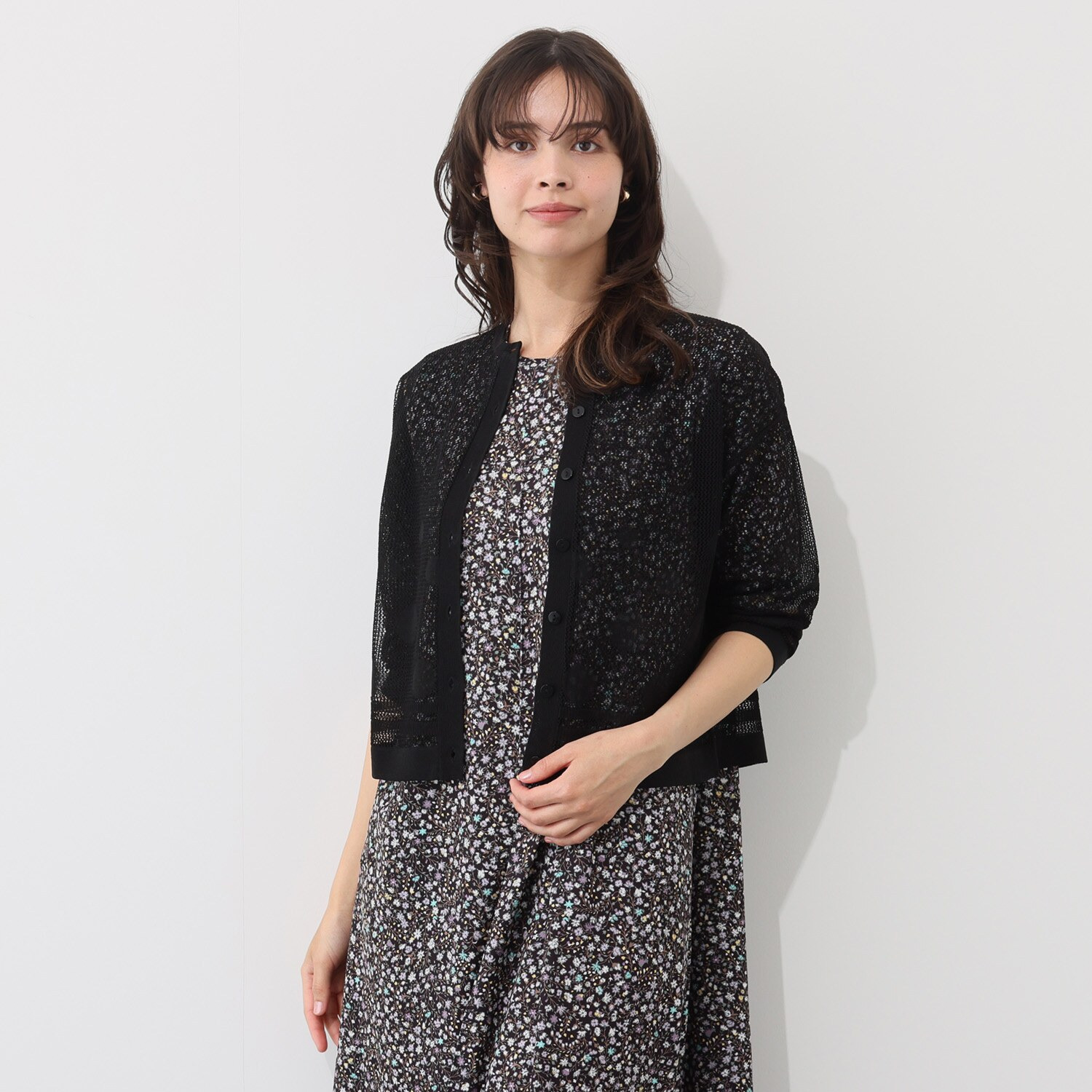 ダジュール ジャガードニット カーディガン