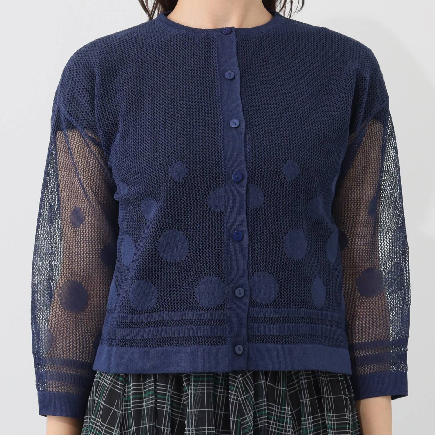 ダジュール ジャガードニット カーディガン