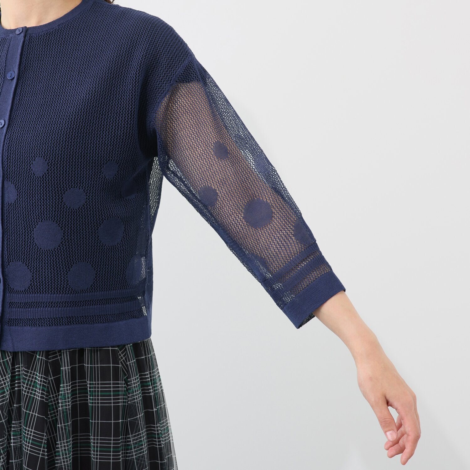 ダジュール ジャガードニット カーディガン