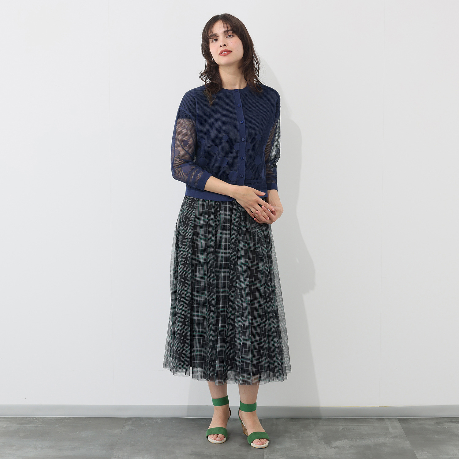 ダジュール ジャガードニット カーディガン