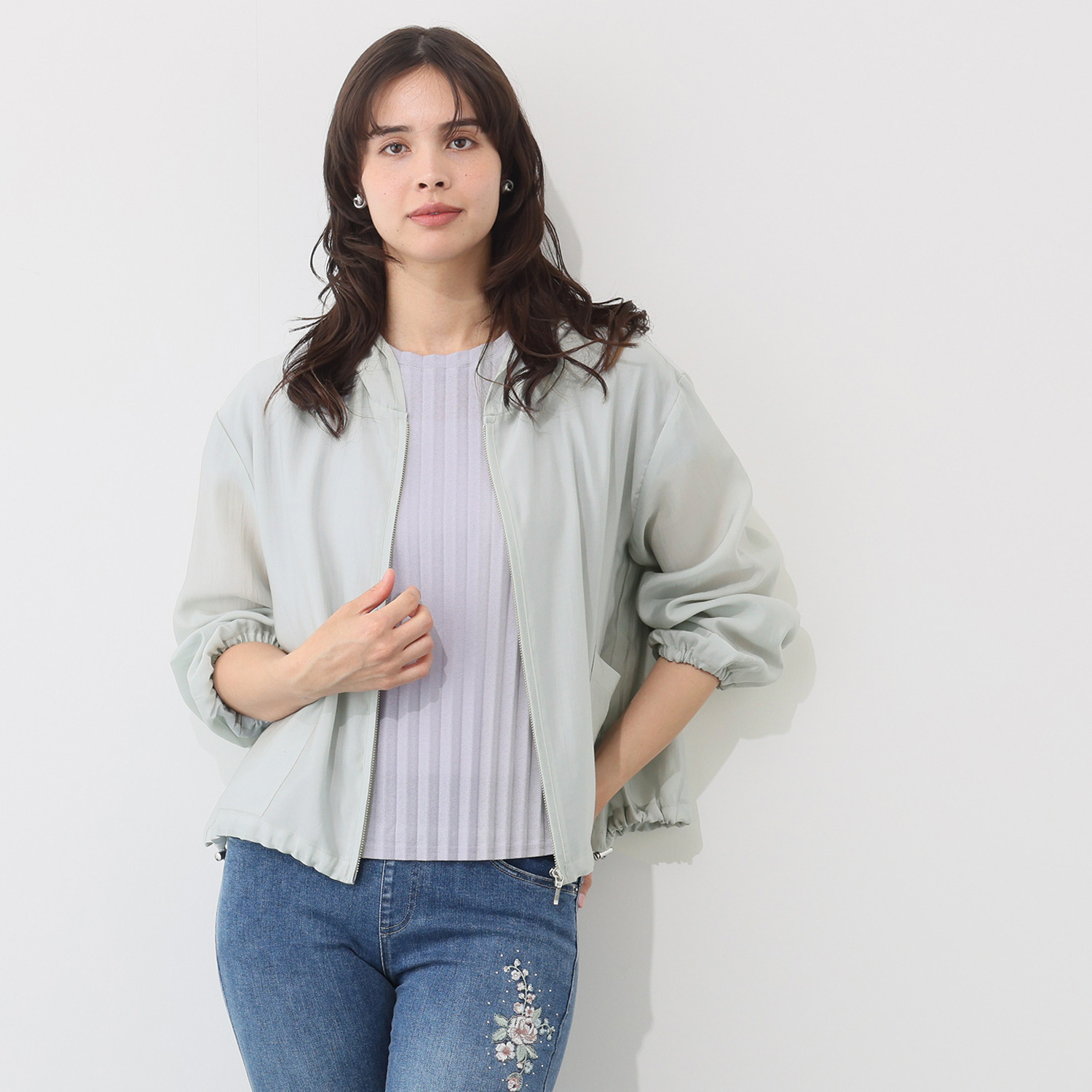 ダジュール バックタックプリーツ ブルゾン